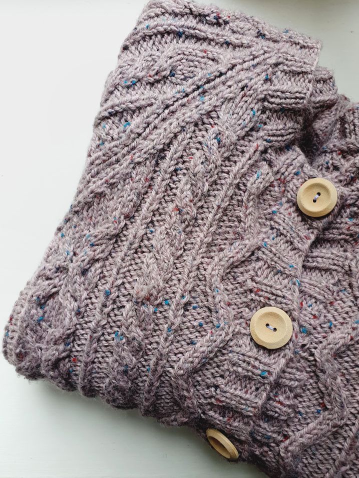 Vintage Lavender Arran Cardigan - M - Image 14