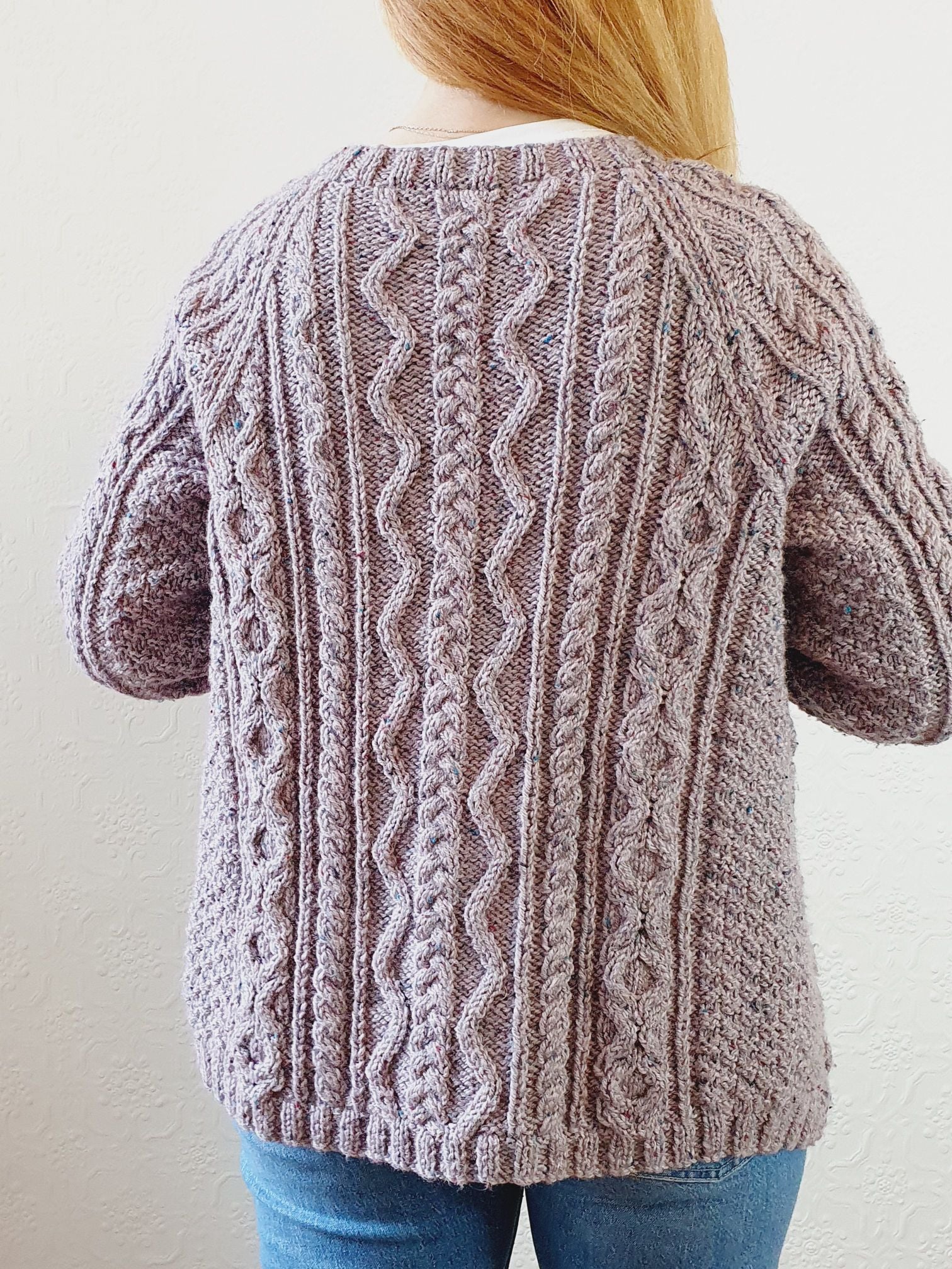 Vintage Lavender Arran Cardigan - M - Image 5