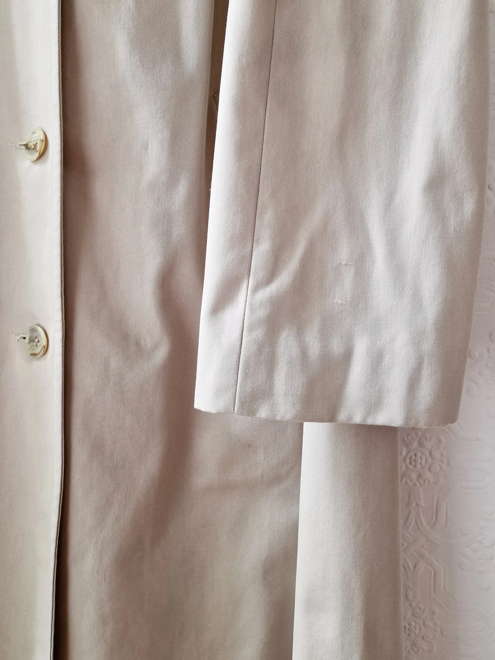 Vintage Light Beige Single Breasted Trench Coat - M/L - Image 11