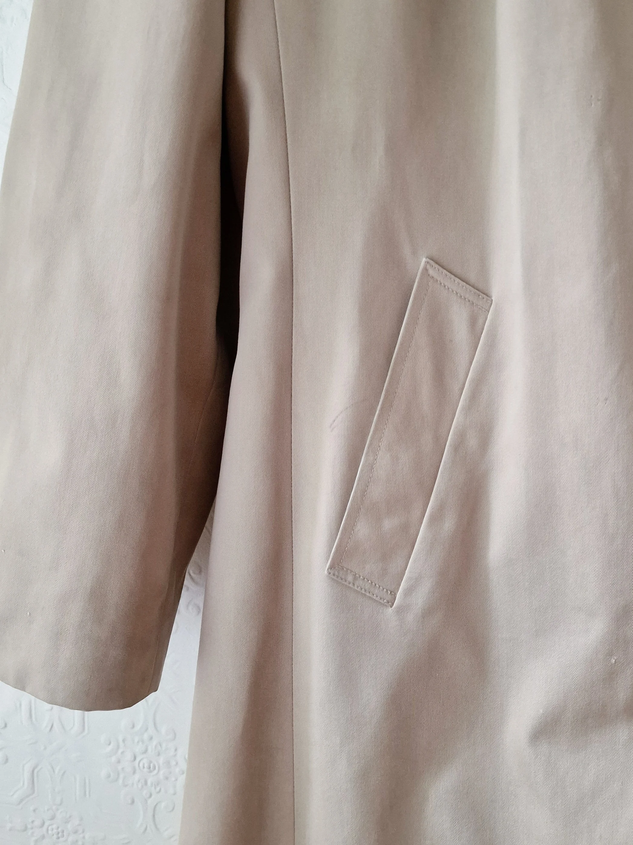 Vintage Light Beige Single Breasted Trench Coat - M/L - Image 14