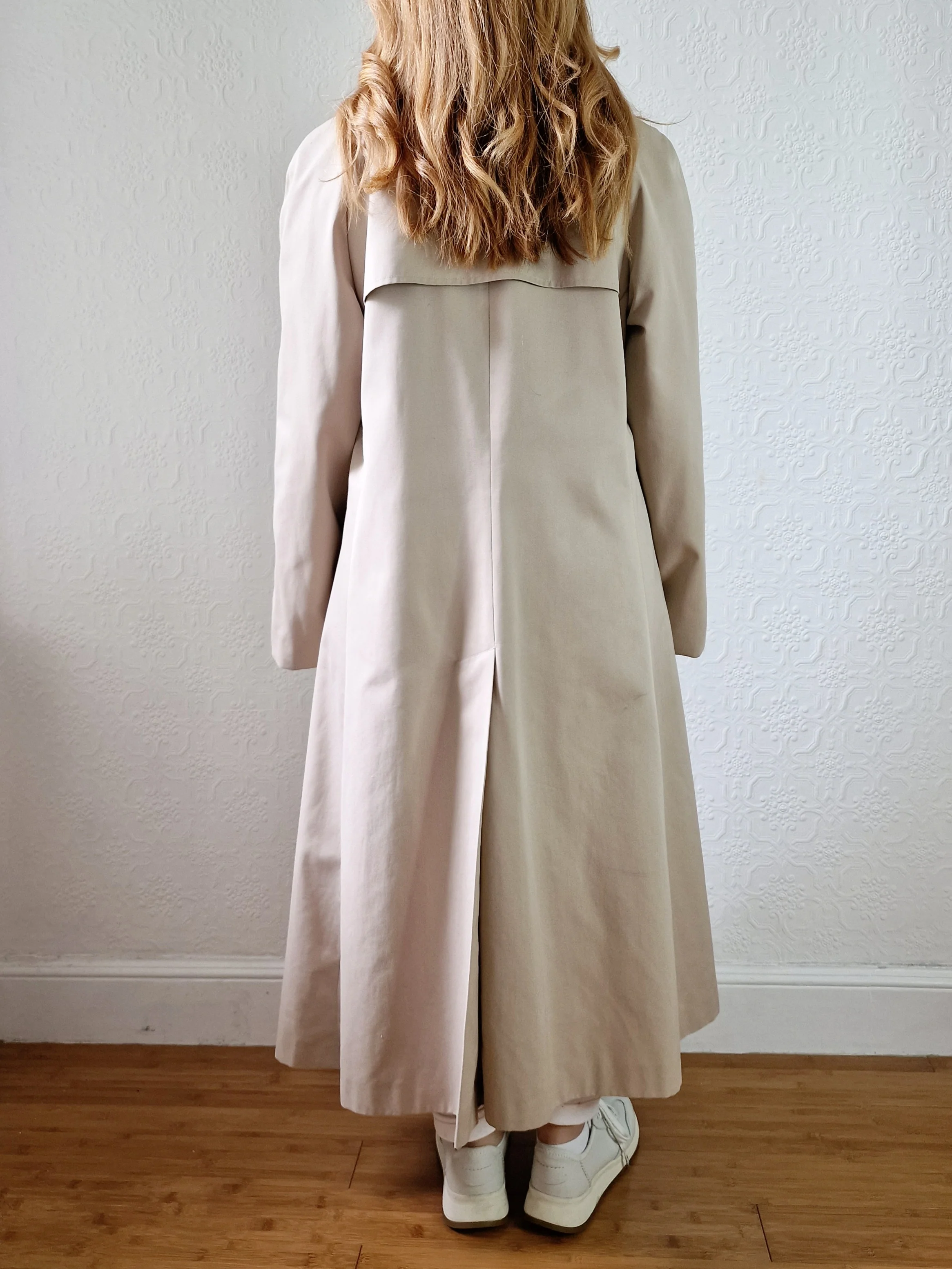 Vintage Light Beige Single Breasted Trench Coat - M/L - Image 4