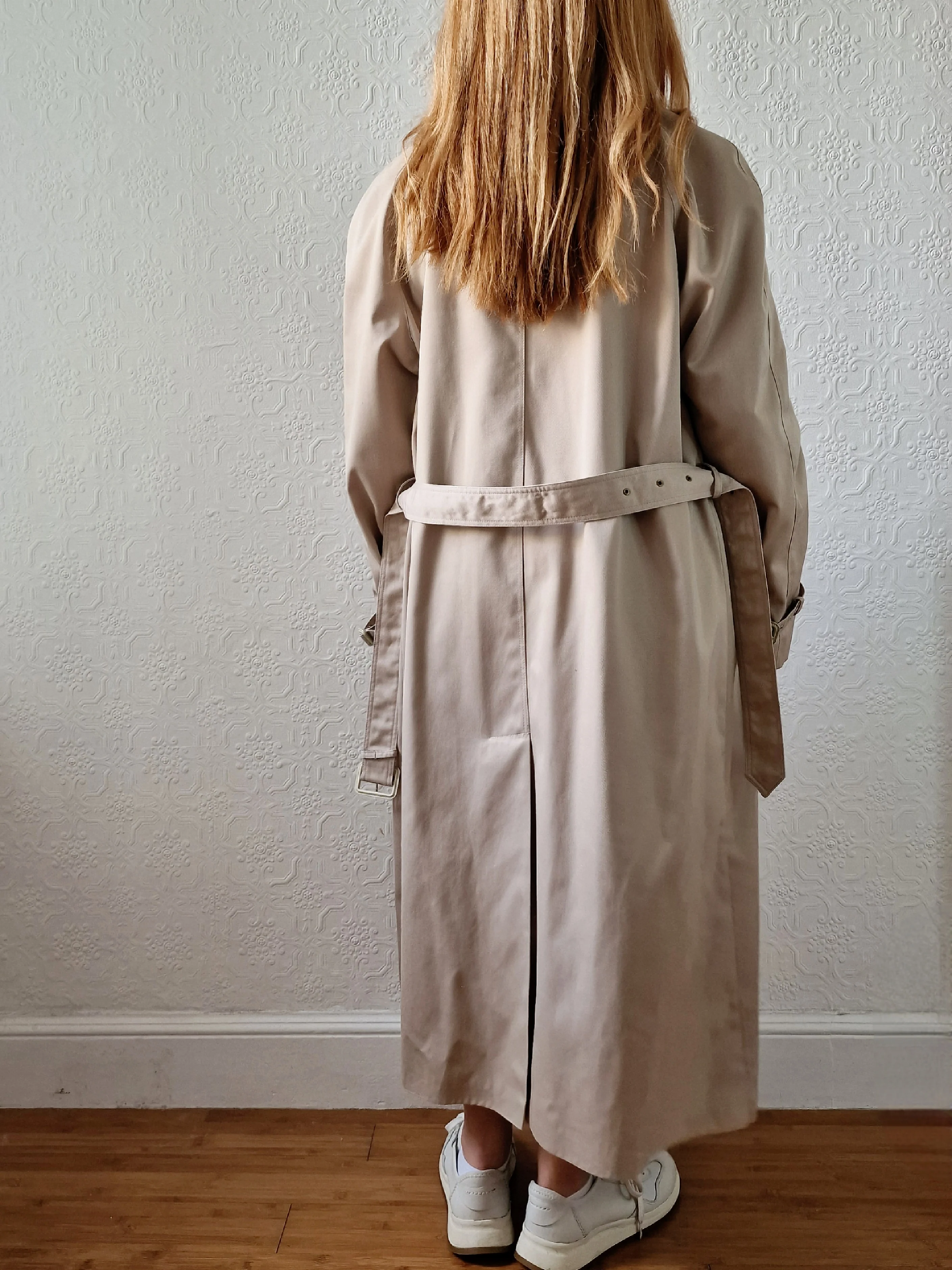 Vintage Light Beige Single Breasted Trench Coat with Belt by Dannimac - M - Image 2
