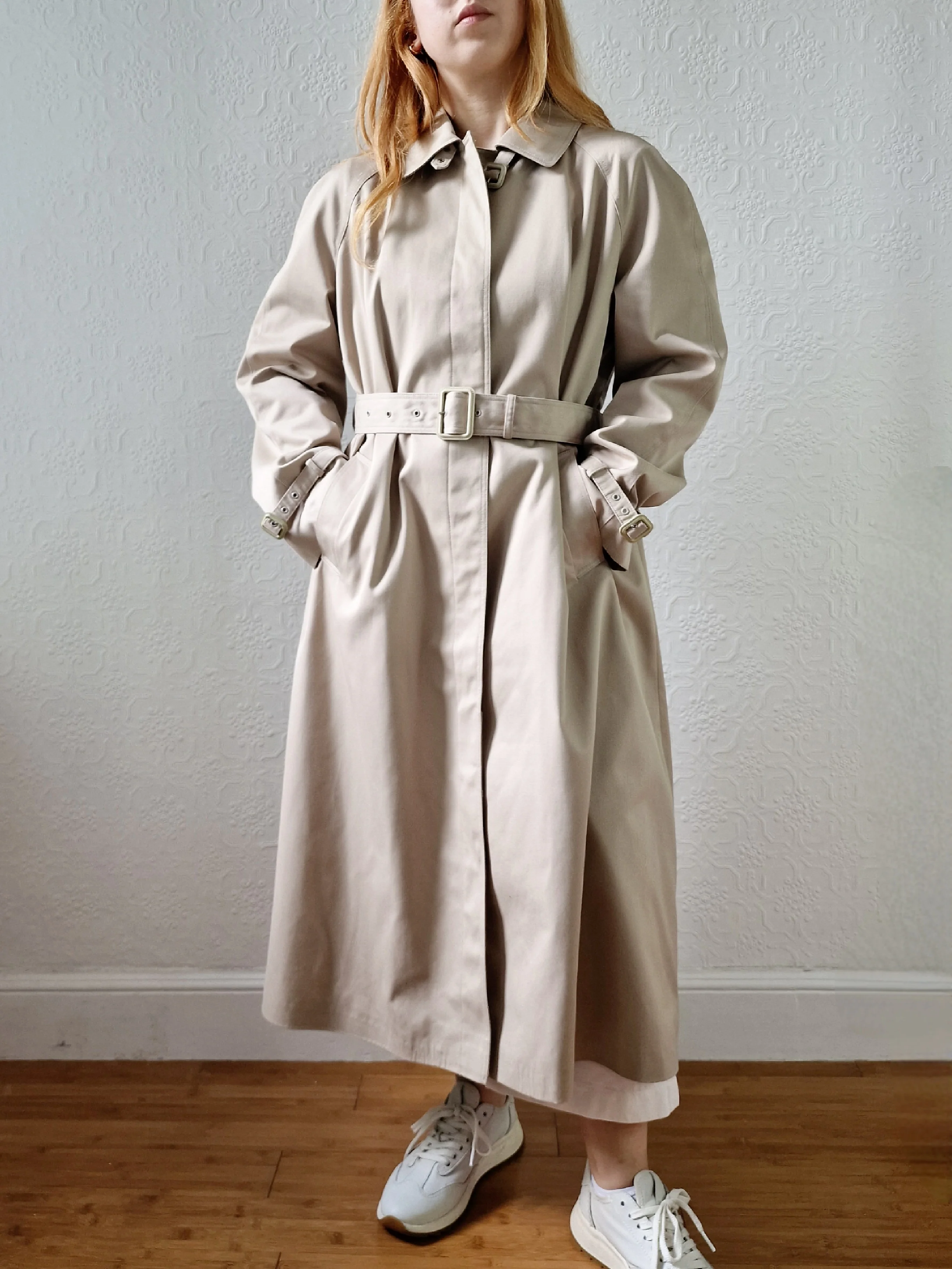 Vintage Light Beige Single Breasted Trench Coat with Belt by Dannimac - M - Image 4