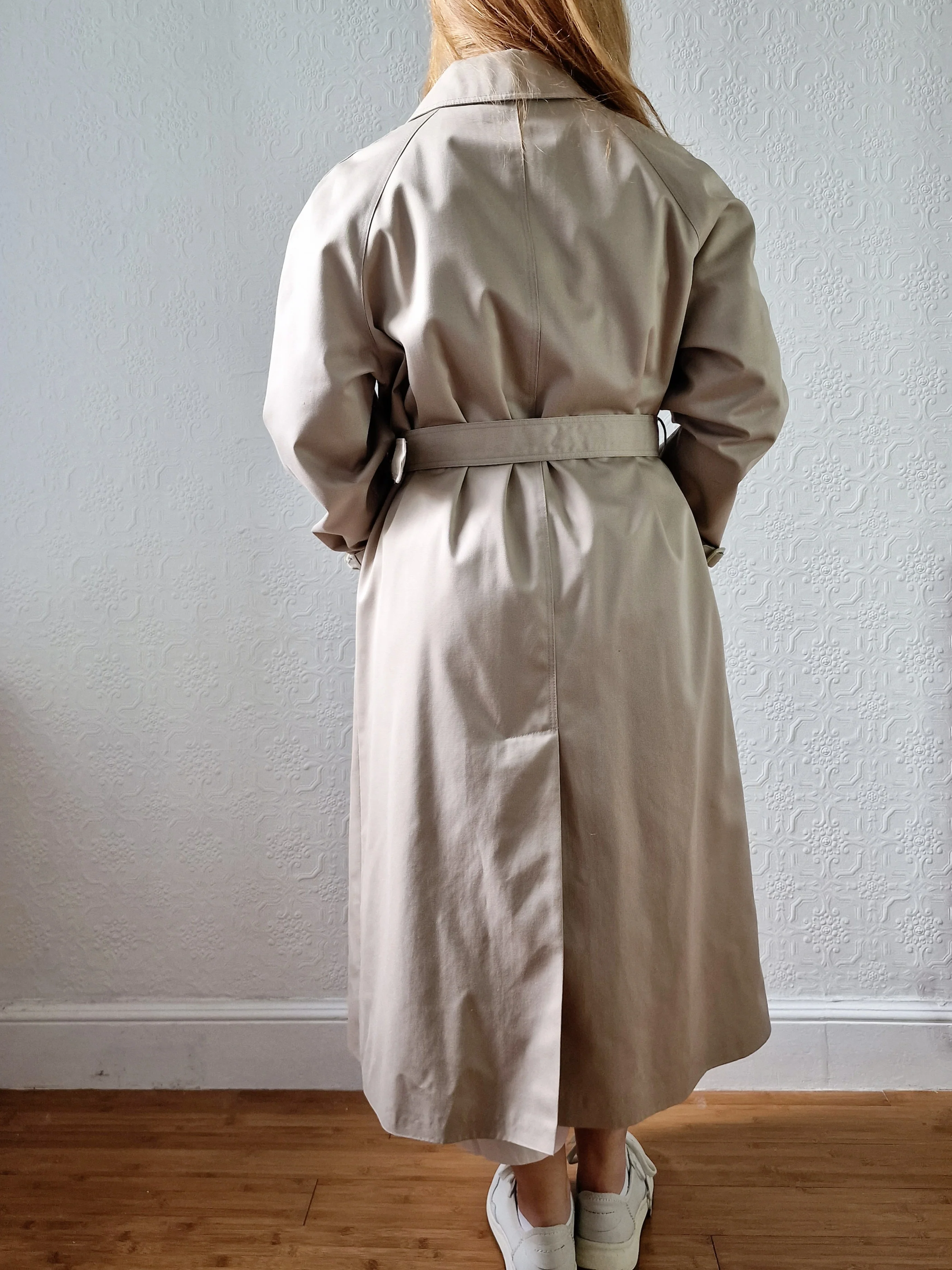 Vintage Light Beige Single Breasted Trench Coat with Belt by Dannimac - M - Image 5