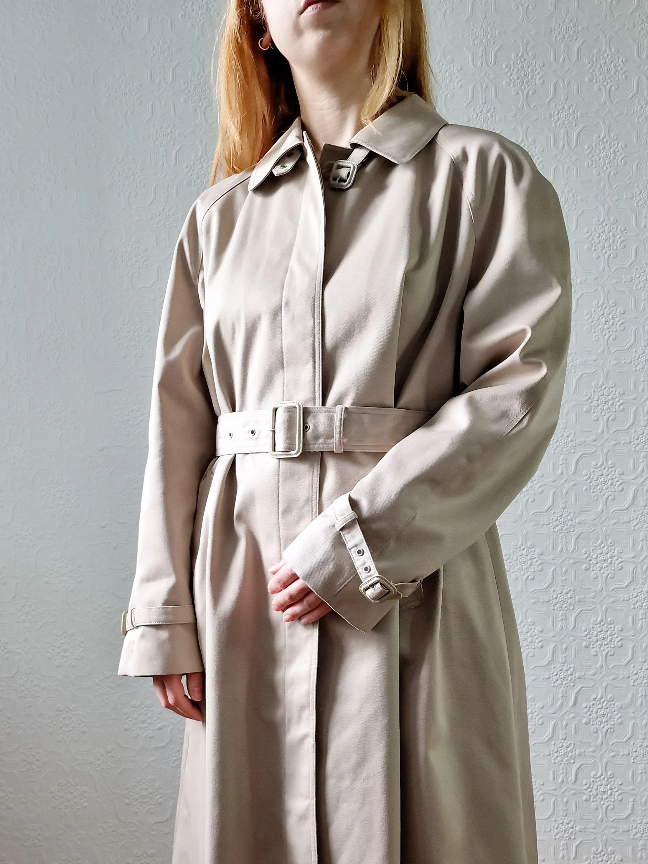 Vintage Light Beige Single Breasted Trench Coat with Belt by Dannimac - M - Image 6