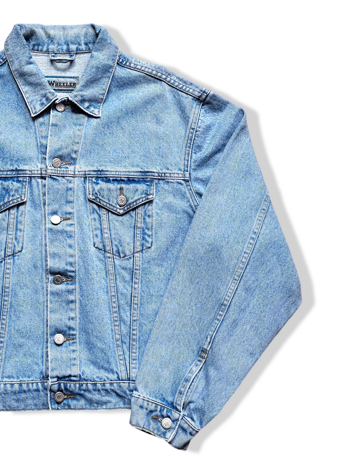 Vintage Light Wash Denim Jacket - M - Image 2