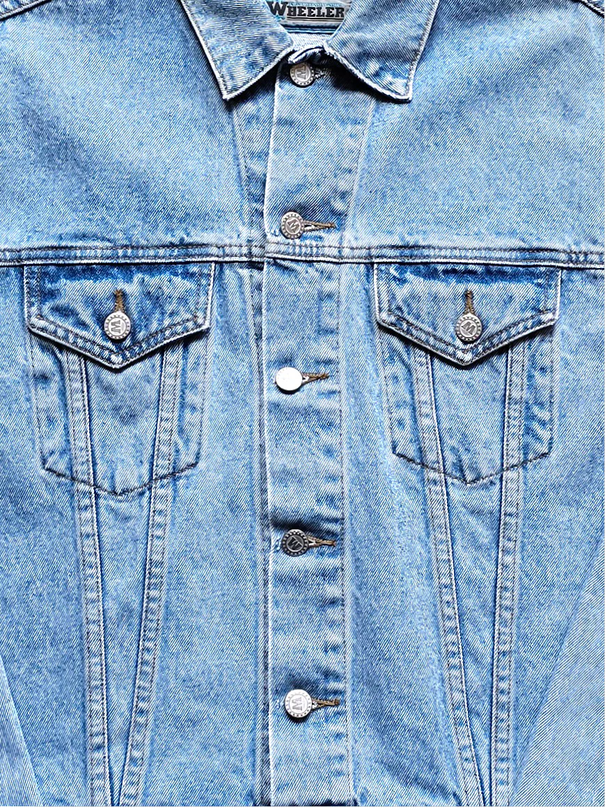 Vintage Light Wash Denim Jacket - M - Image 3