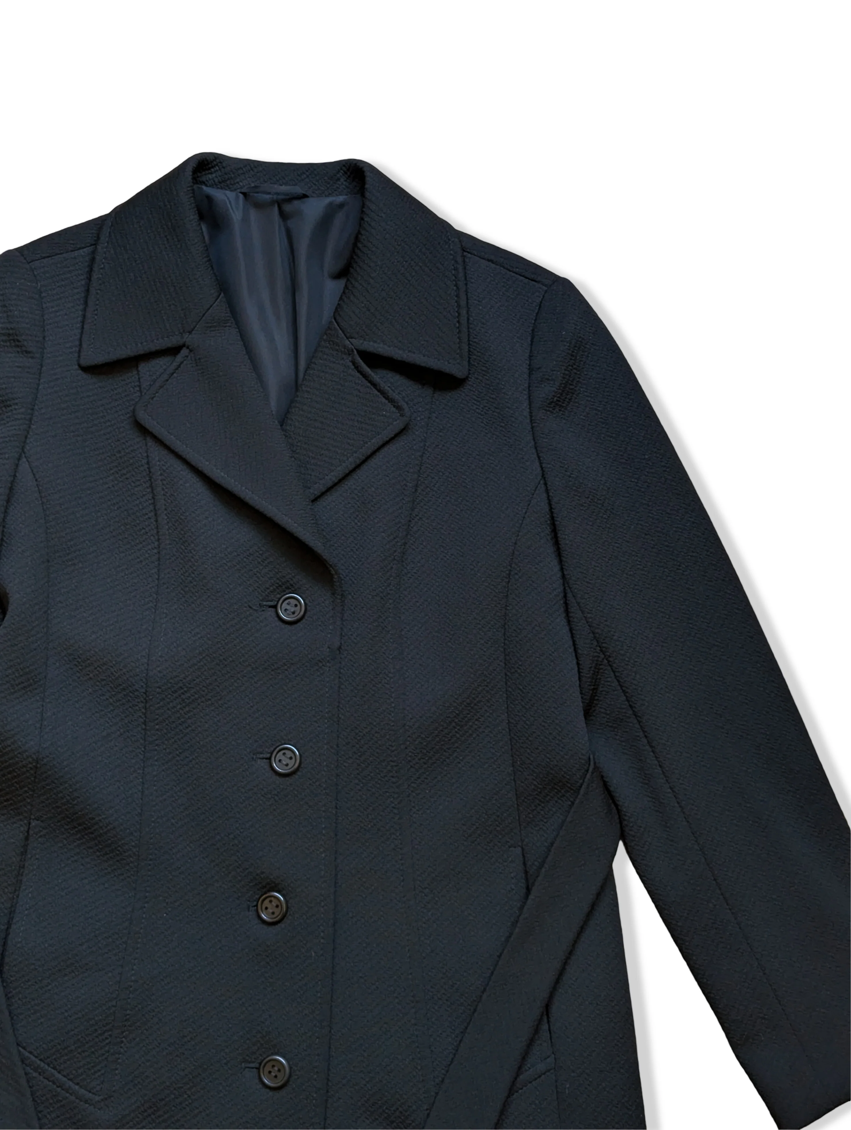 Vintage Long Black Coat - S/M - Image 2