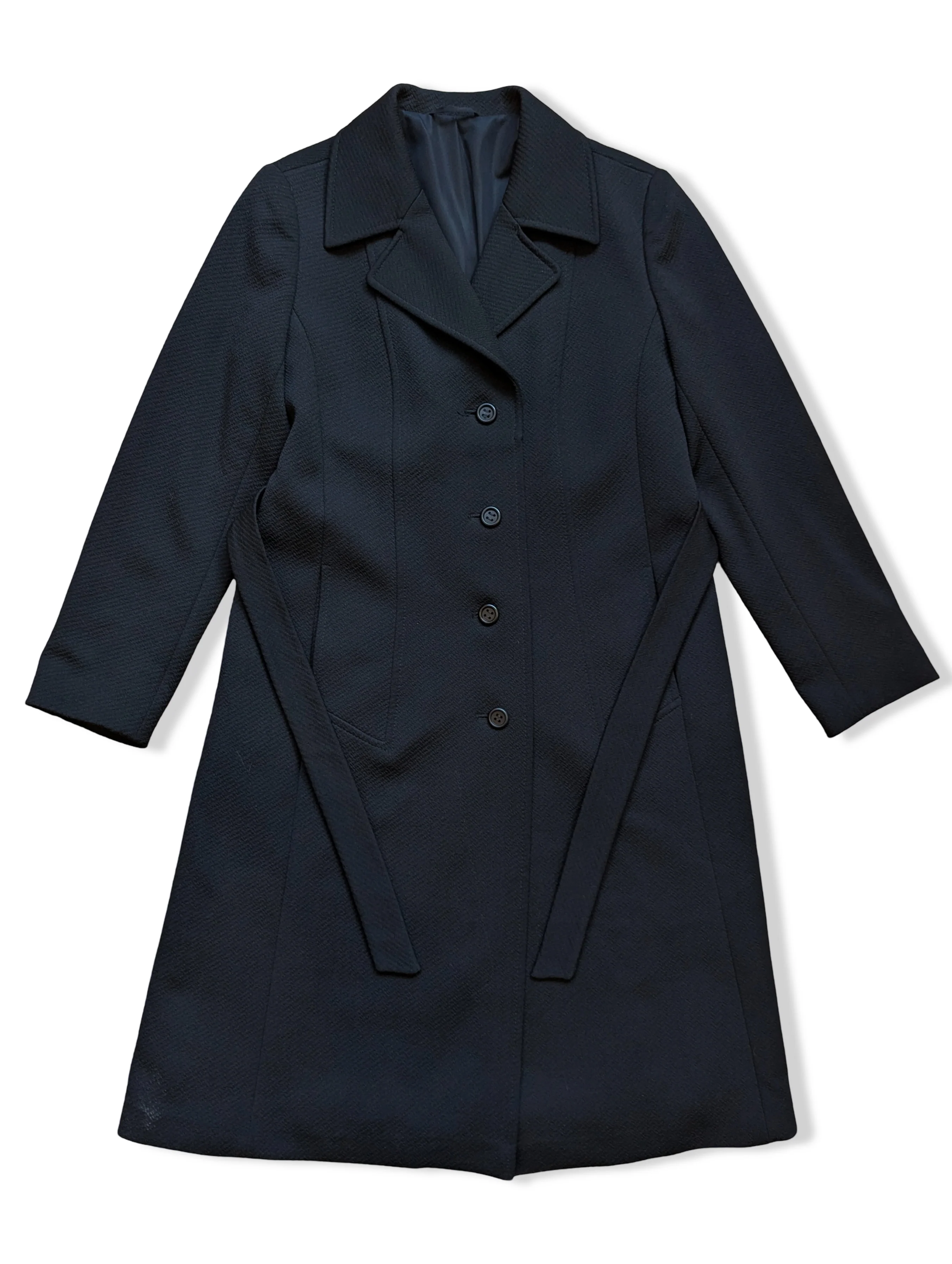 Vintage Long Black Coat - S/M - Image 4
