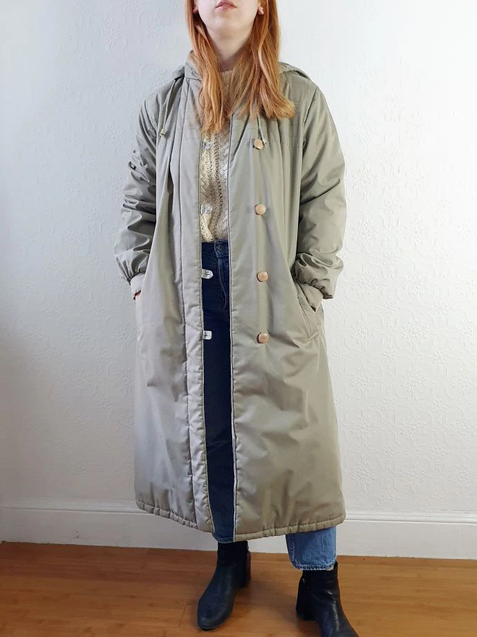 Vintage Long Puffer Jacket - S/M