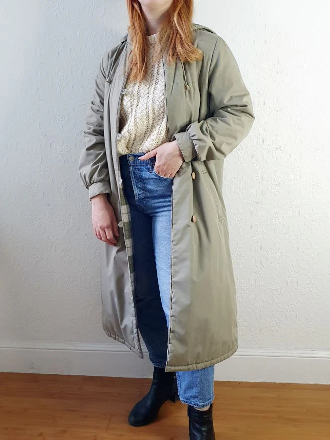 Vintage Long Puffer Jacket - S/M - Image 2