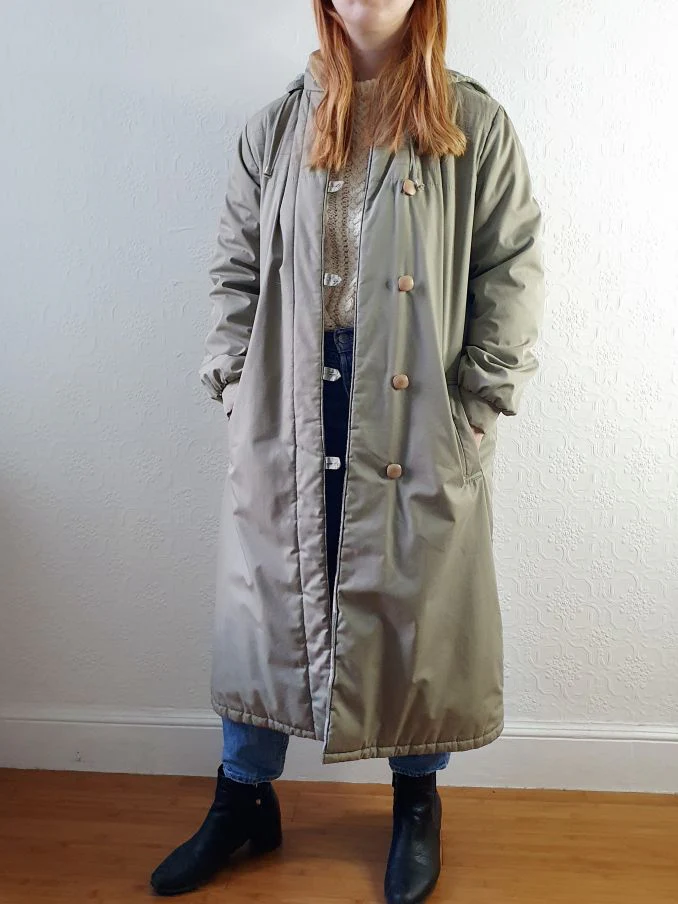 Vintage Long Puffer Jacket - S/M - Image 3