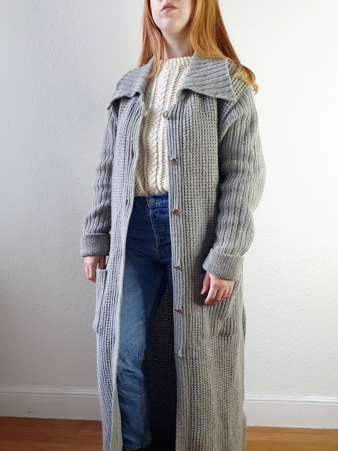 Vintage Long Wool Cardigan - M/L
