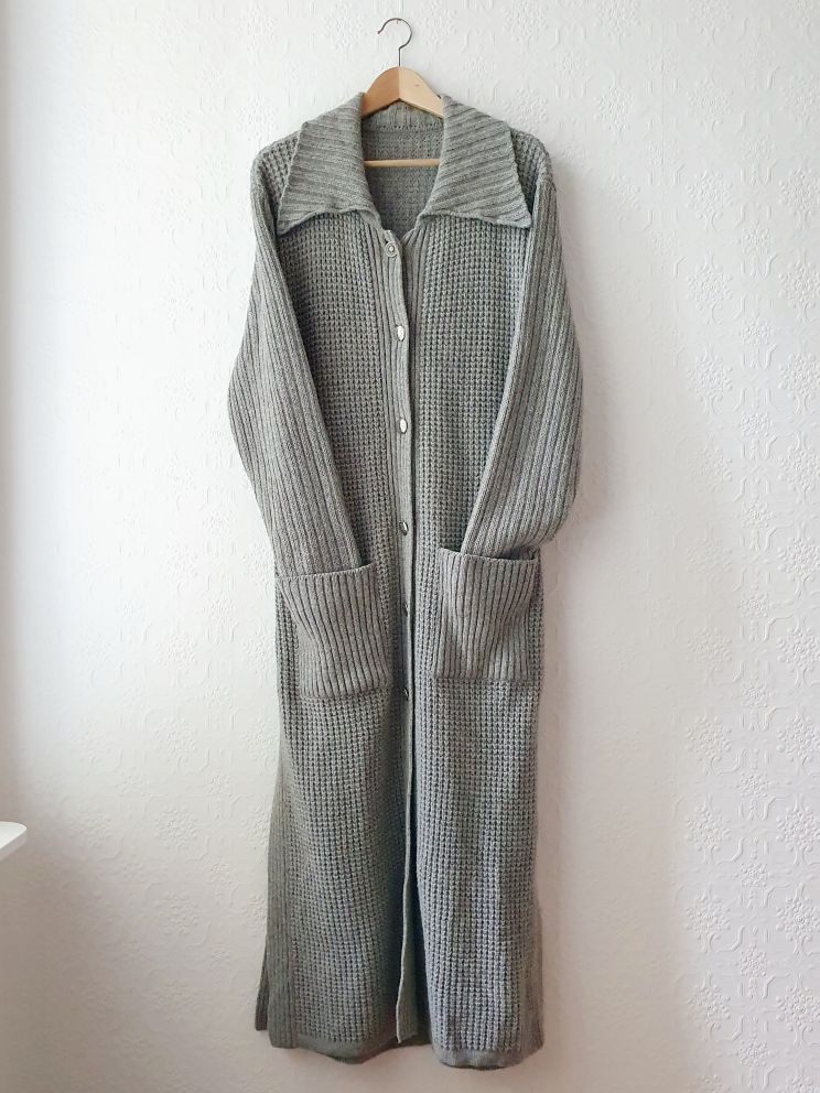 Vintage Long Wool Cardigan - M/L - Image 10