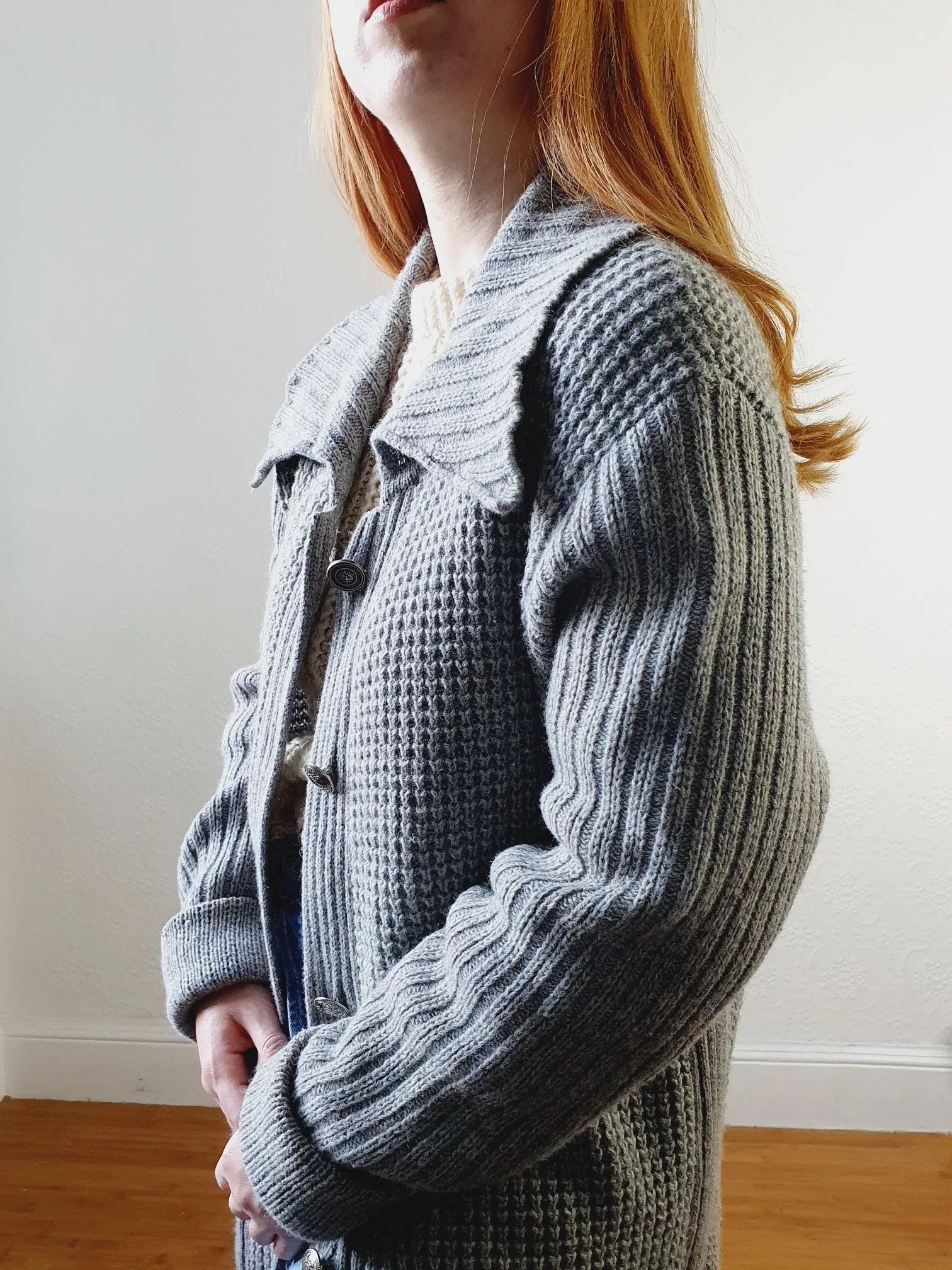 Vintage Long Wool Cardigan - M/L - Image 7
