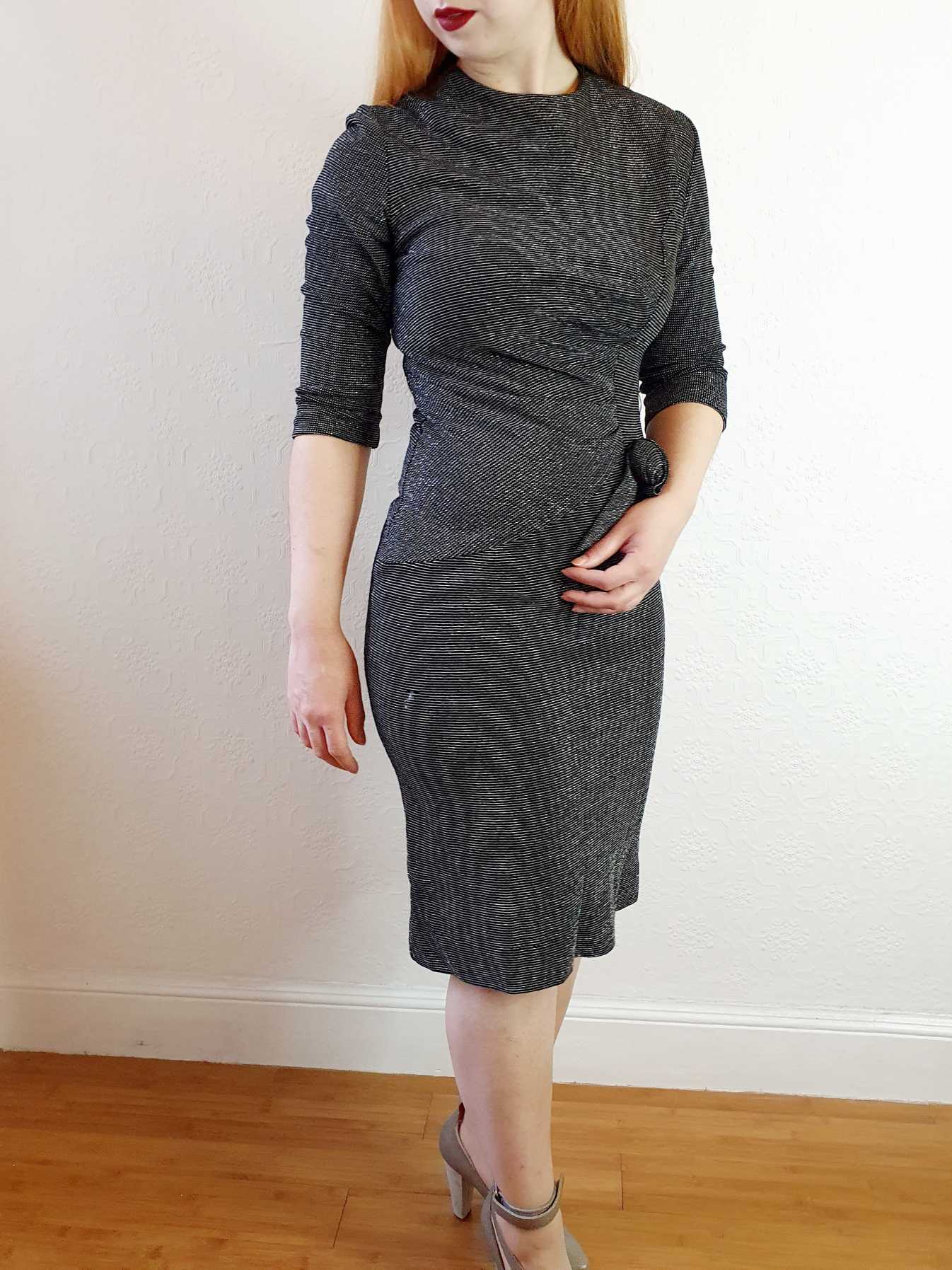 Vintage Lurex Bodycon Dress - XS/S - Image 3