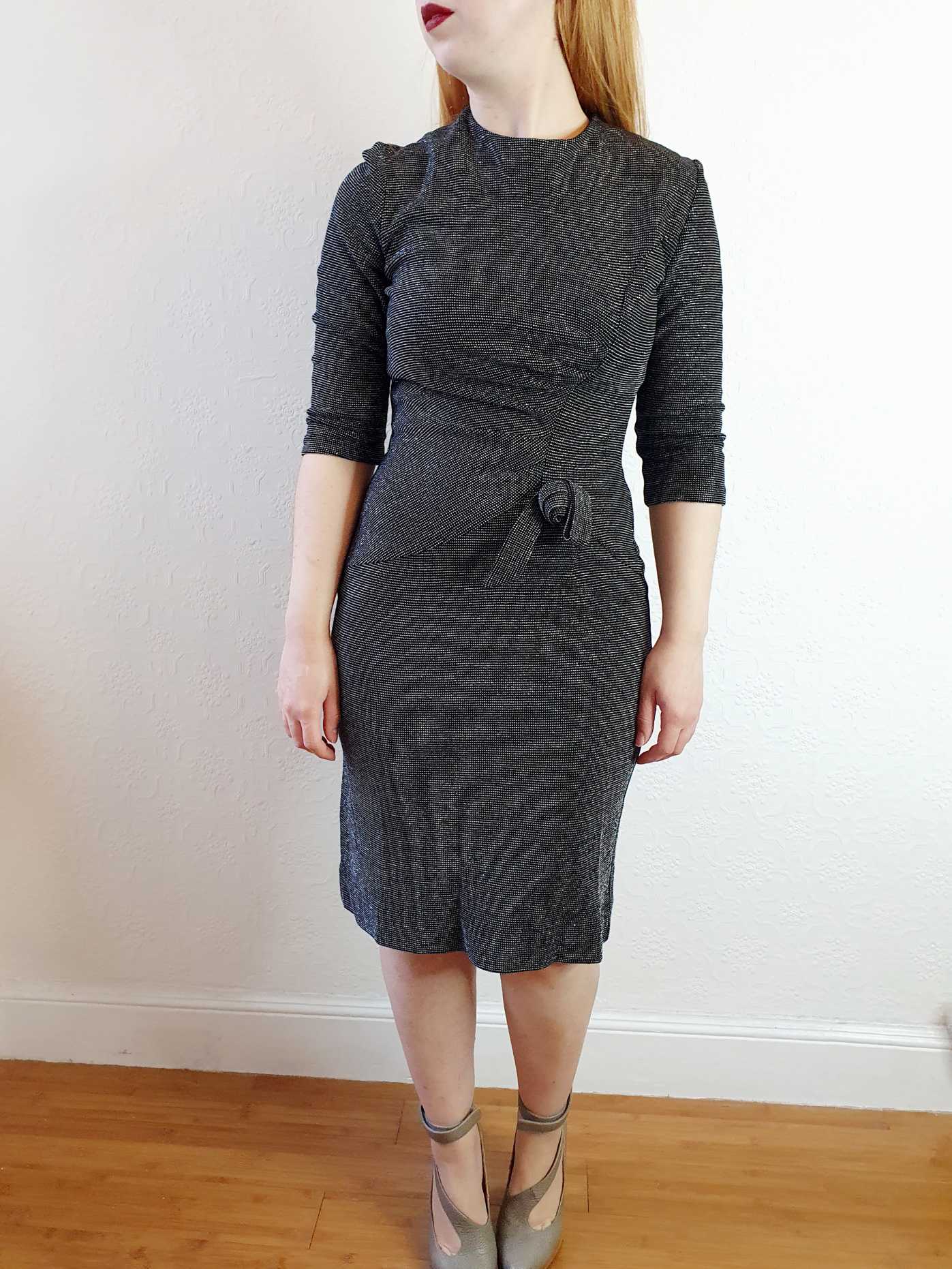 Vintage Lurex Bodycon Dress - XS/S - Image 6