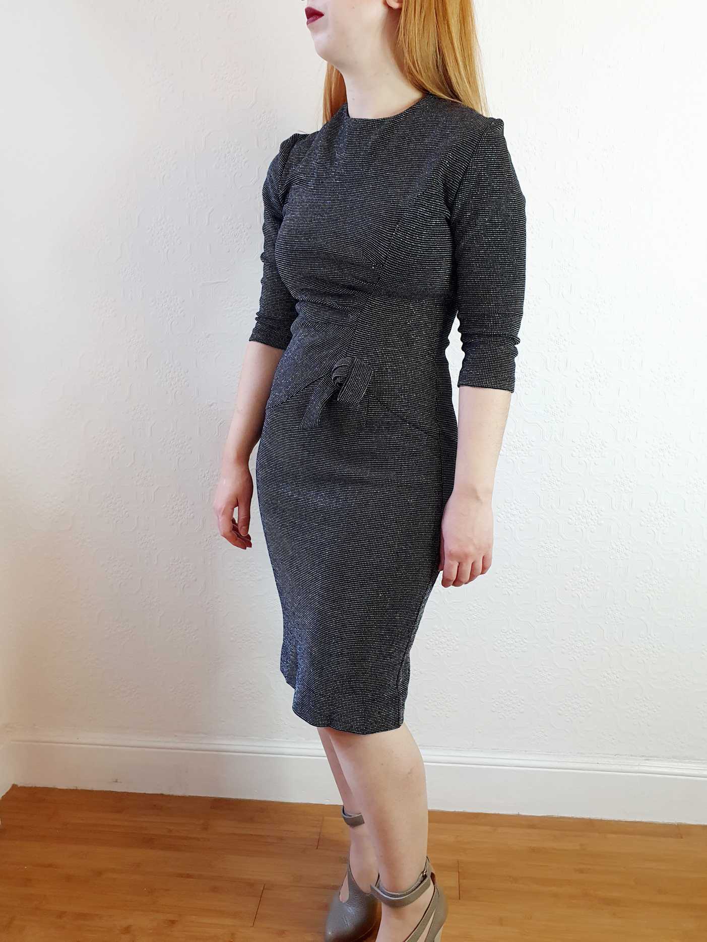 Vintage Lurex Bodycon Dress - XS/S - Image 7