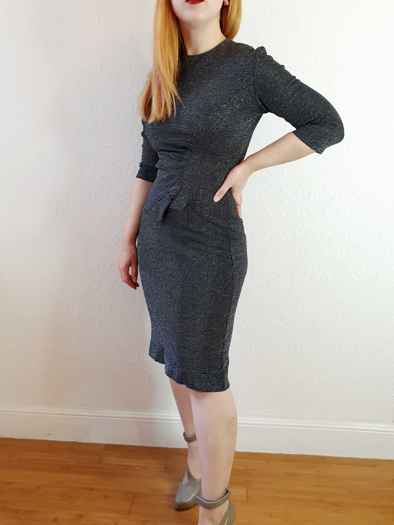 Vintage Lurex Bodycon Dress - XS/S - Image 9