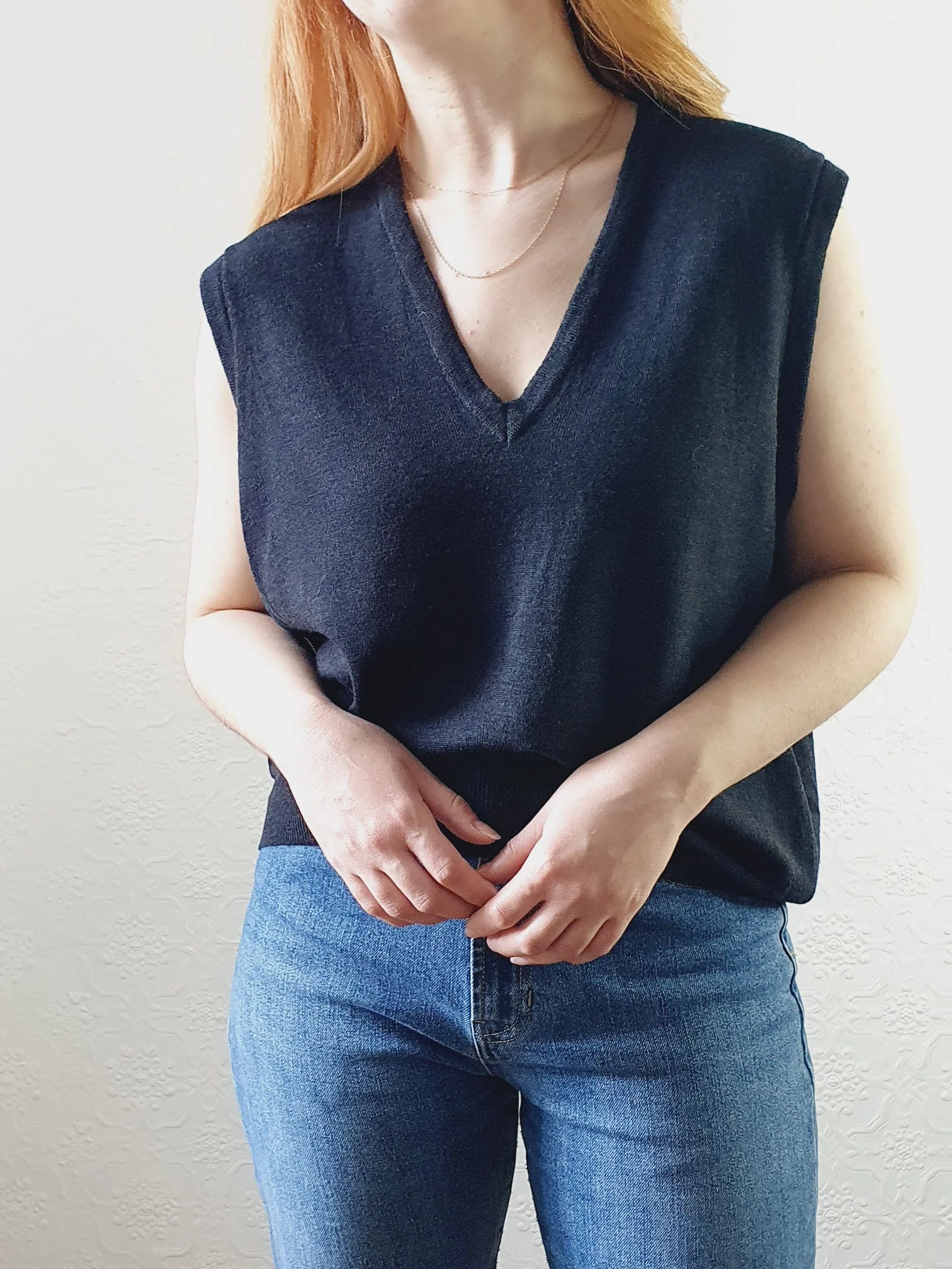 Vintage Merino Wool Vest - M/L - Image 5