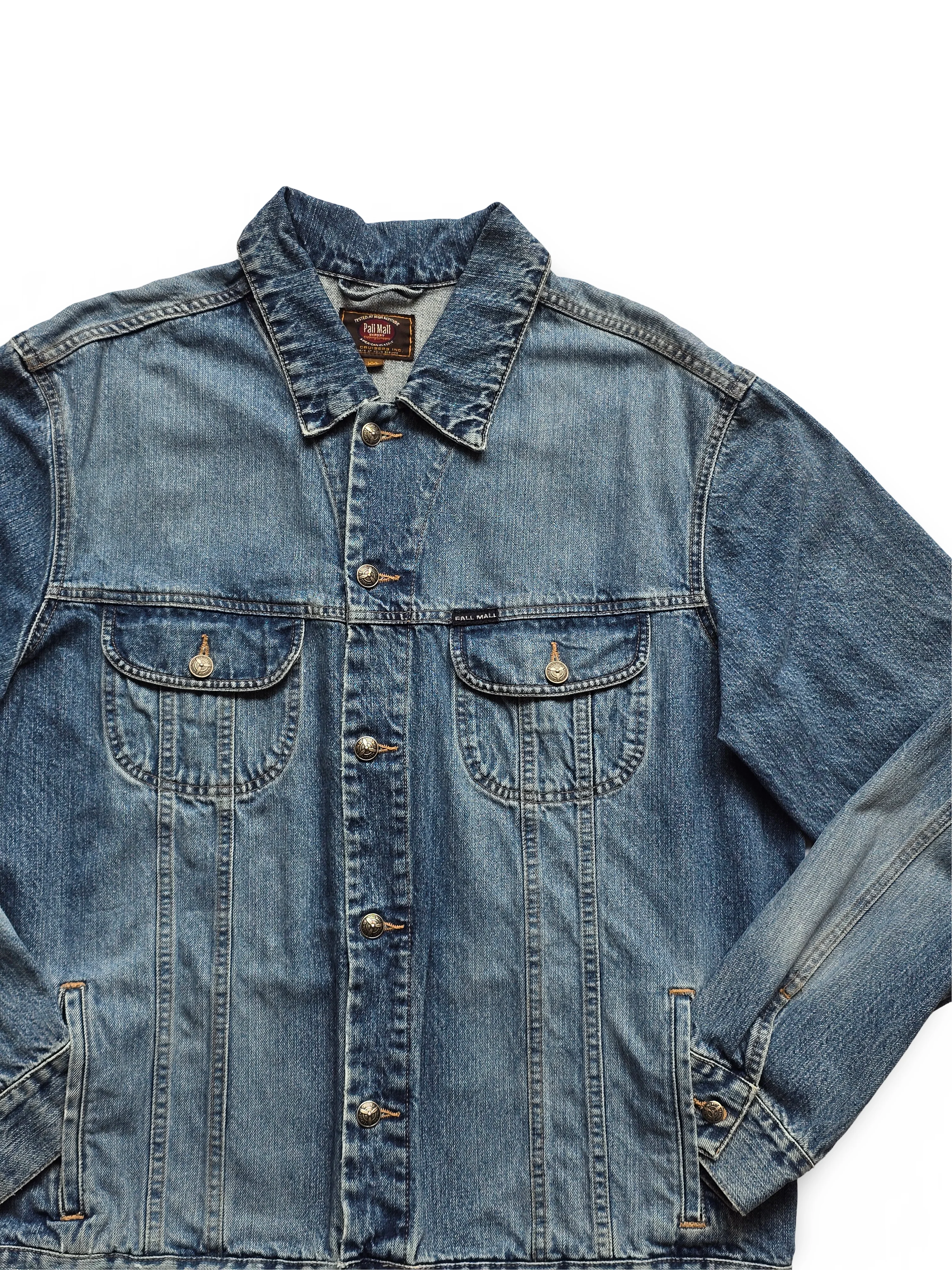 Vintage Mid-Wash Blue Denim Jacket - XL - Image 3
