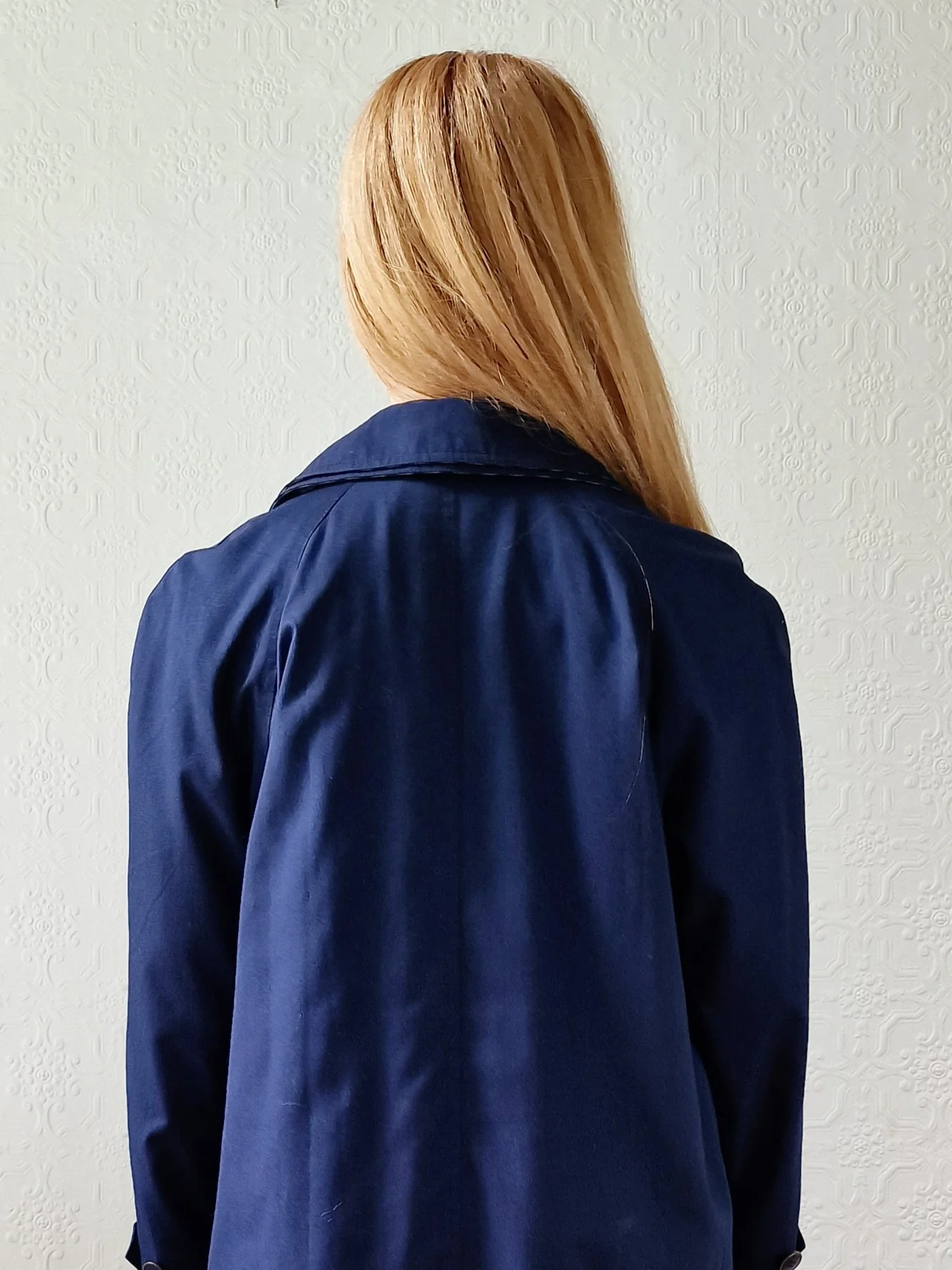 Vintage Navy Blue Single Breasted Trench Coat by Dannimac - S/M - Image 5