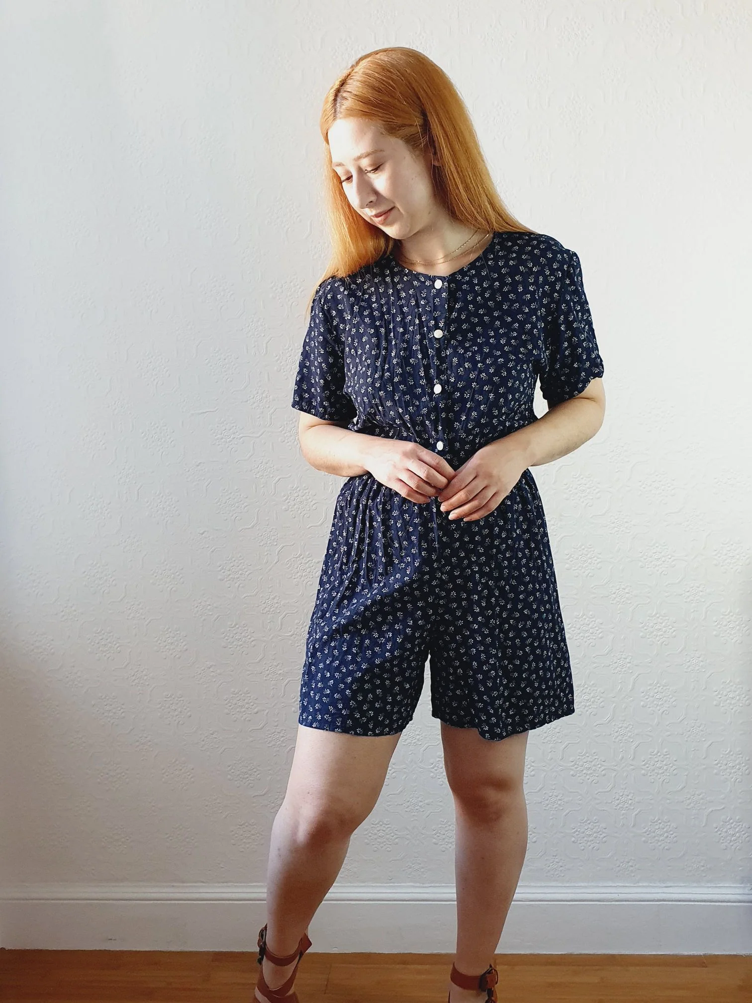 Vintage Navy Playsuit - S