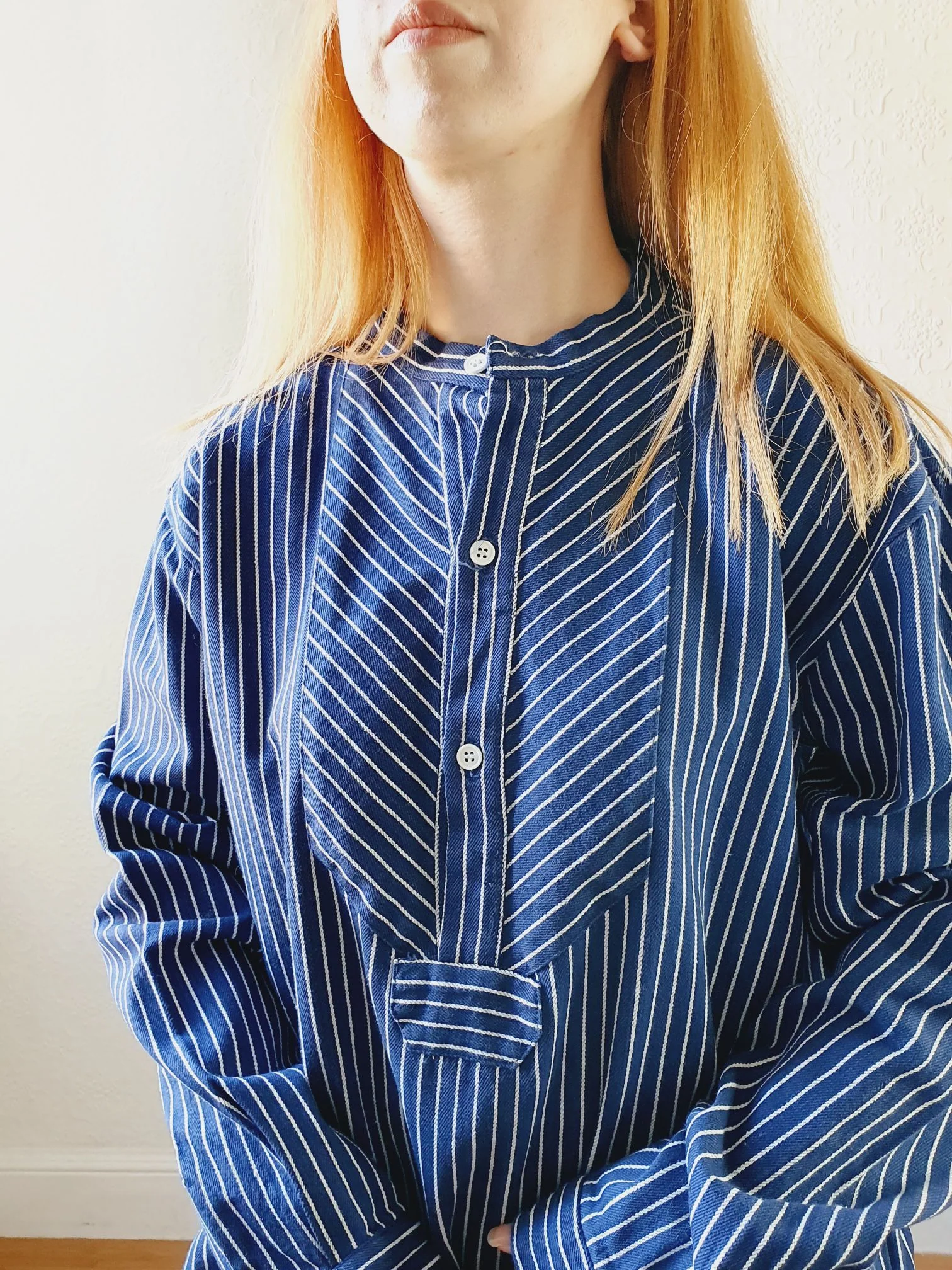 Vintage Navy Striped Tunic - XXL - Image 3