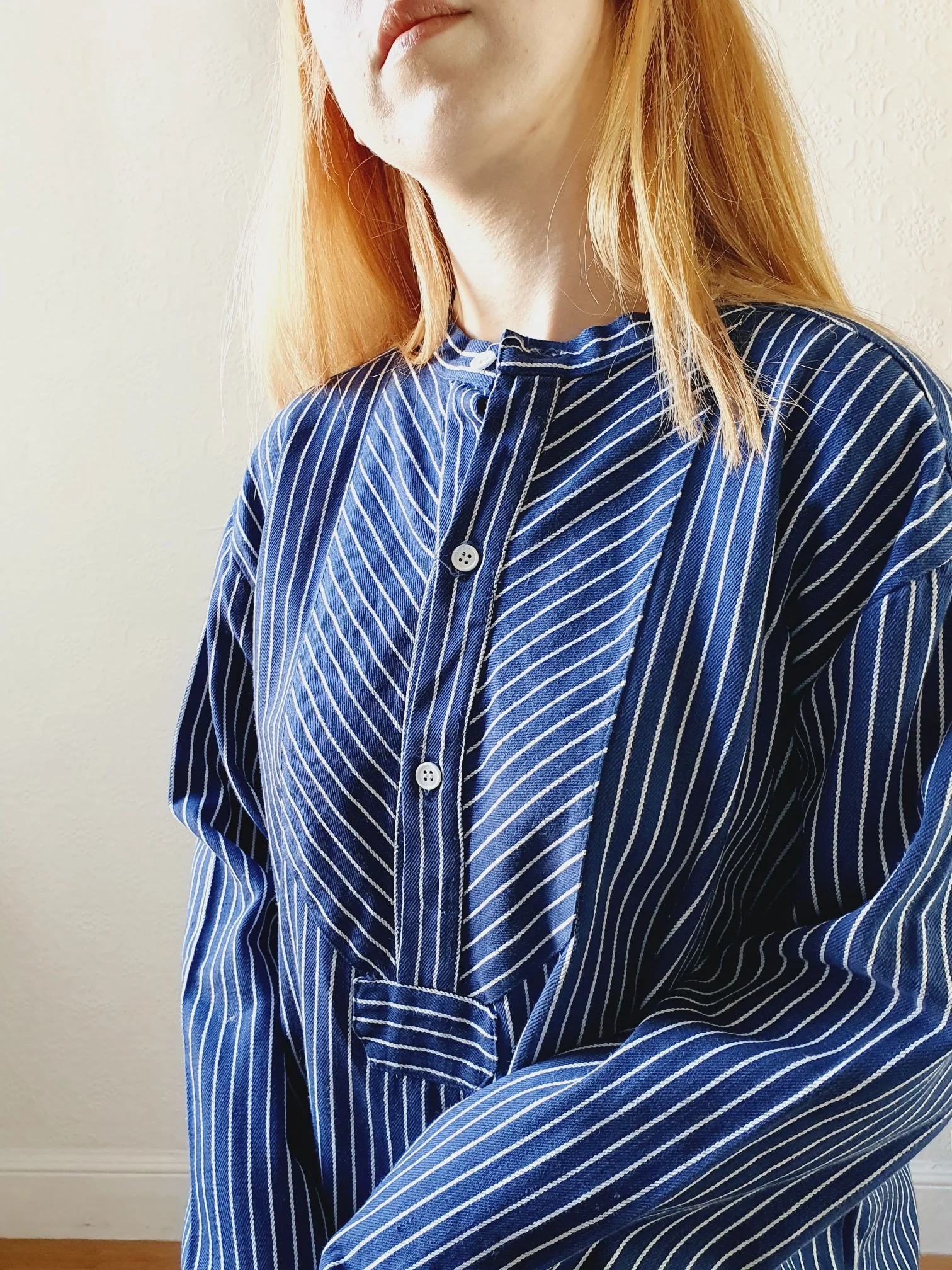 Vintage Navy Striped Tunic - XXL - Image 4