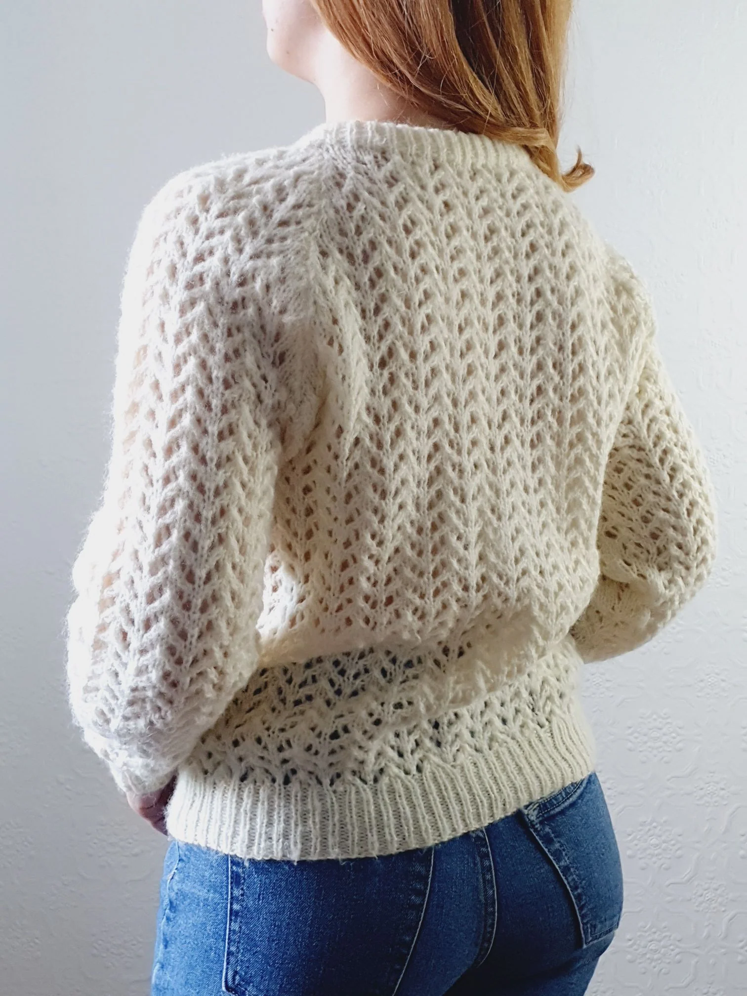 Vintage Open Knit Wool Jumper - S/M - Image 6