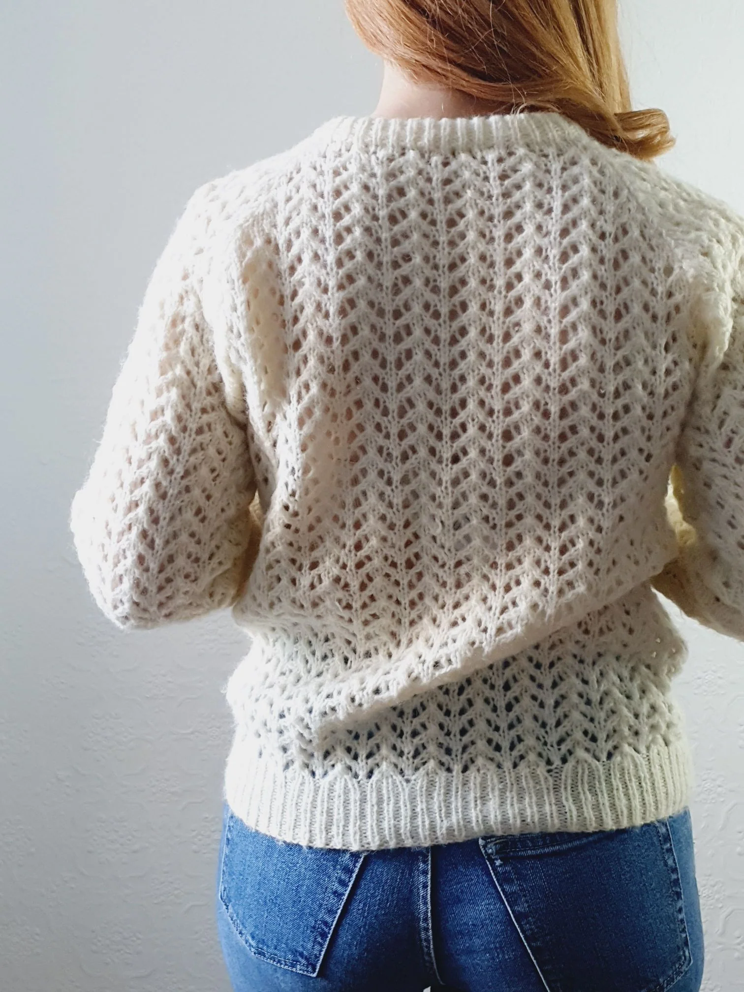 Vintage Open Knit Wool Jumper - S/M - Image 7