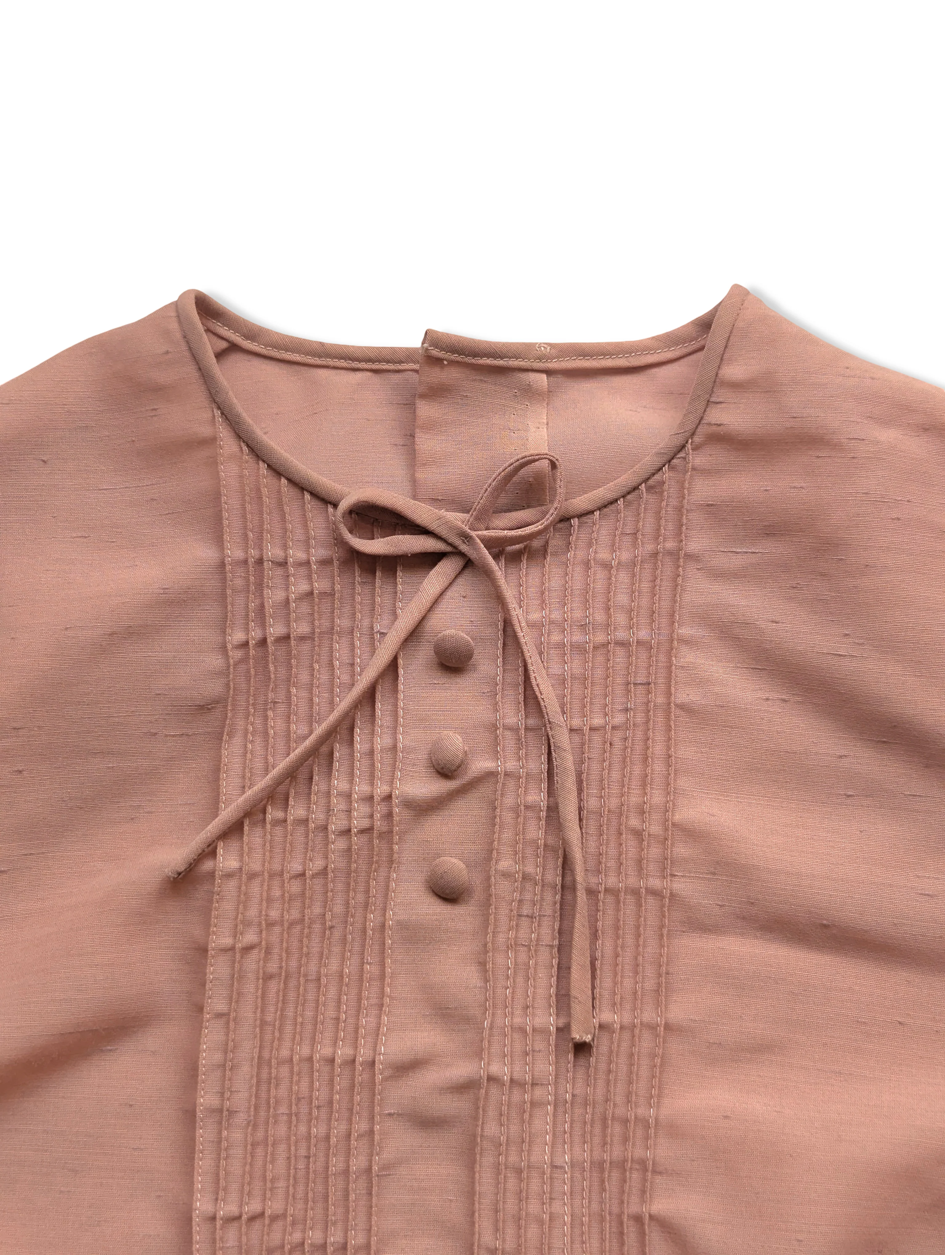 Vintage Pale Pink Semi Sheer Sleeveless Blouse - S - Image 3