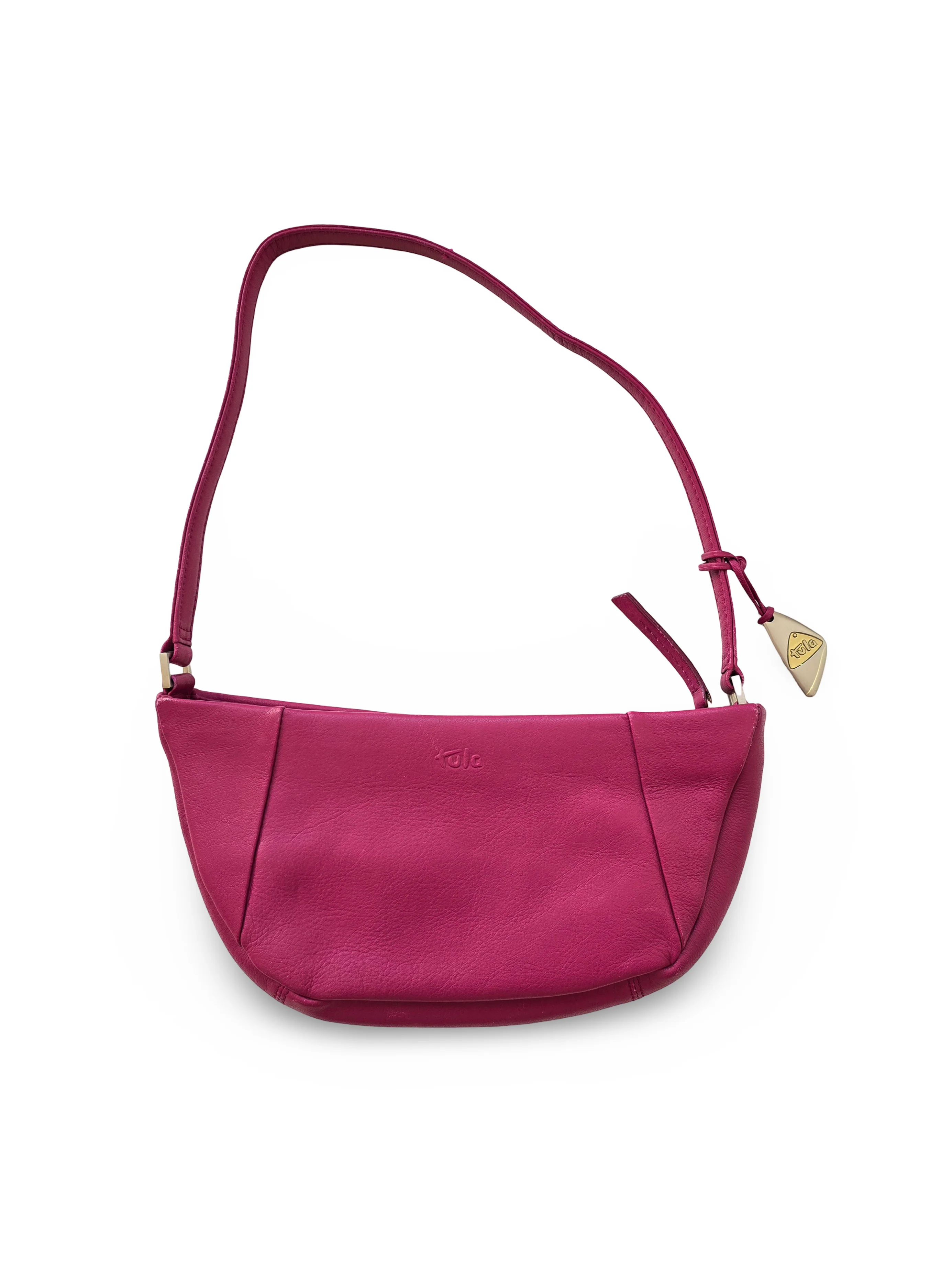 Vintage Pink Leather Tula Shoulder Bag - Image 2