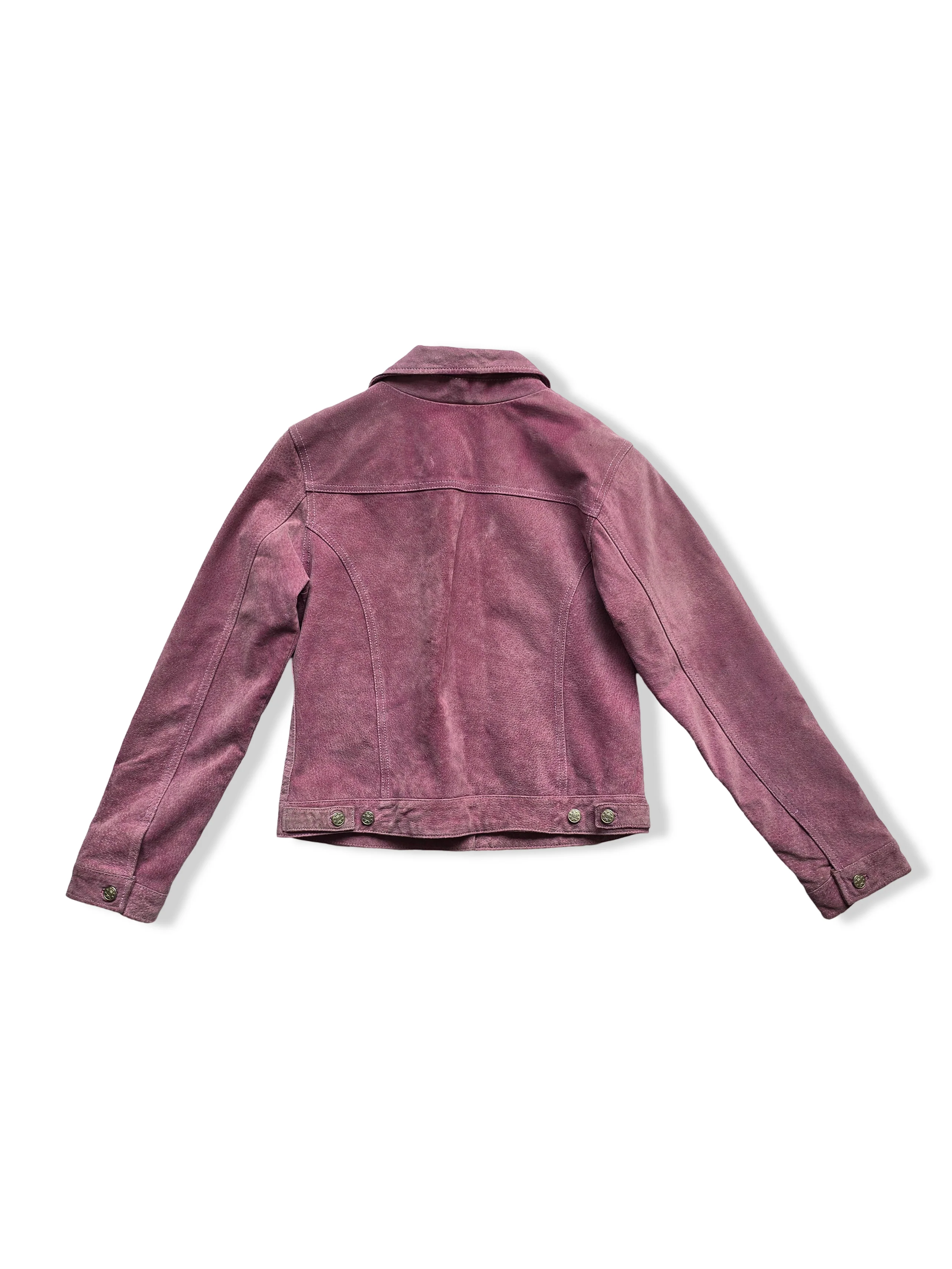 Vintage Pink Suede Leather Jacket - XS - Image 3
