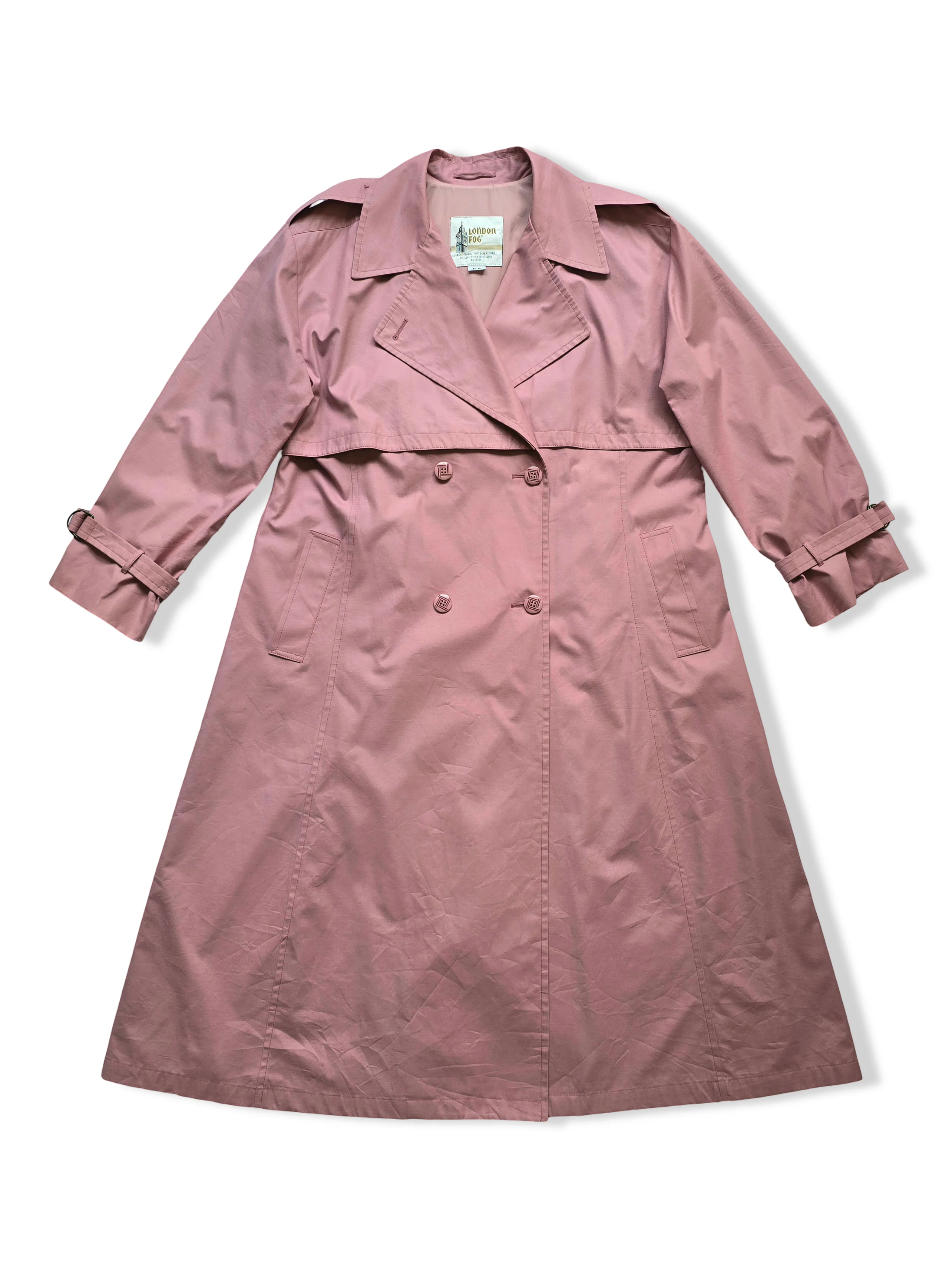 Vintage Pink Trench Coat - XL