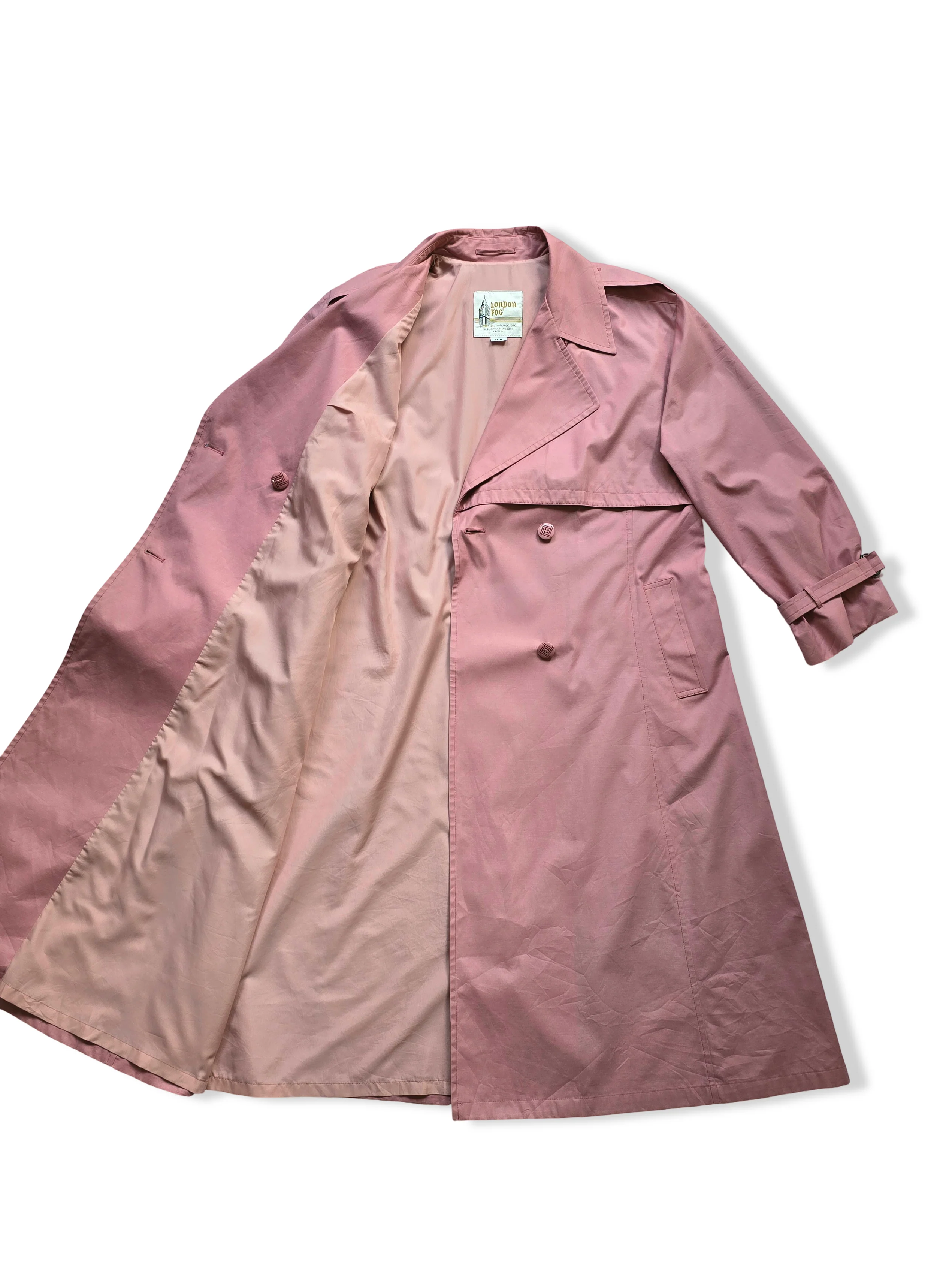 Vintage Pink Trench Coat - XL - Image 3