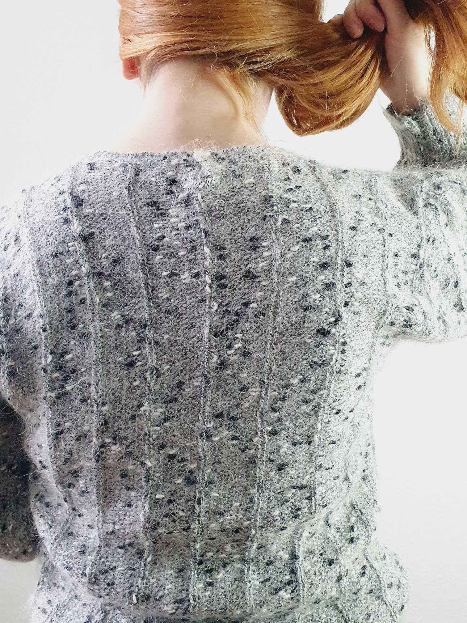 Vintage Puff Sleeve Grey Wool Jumper - M - Image 5