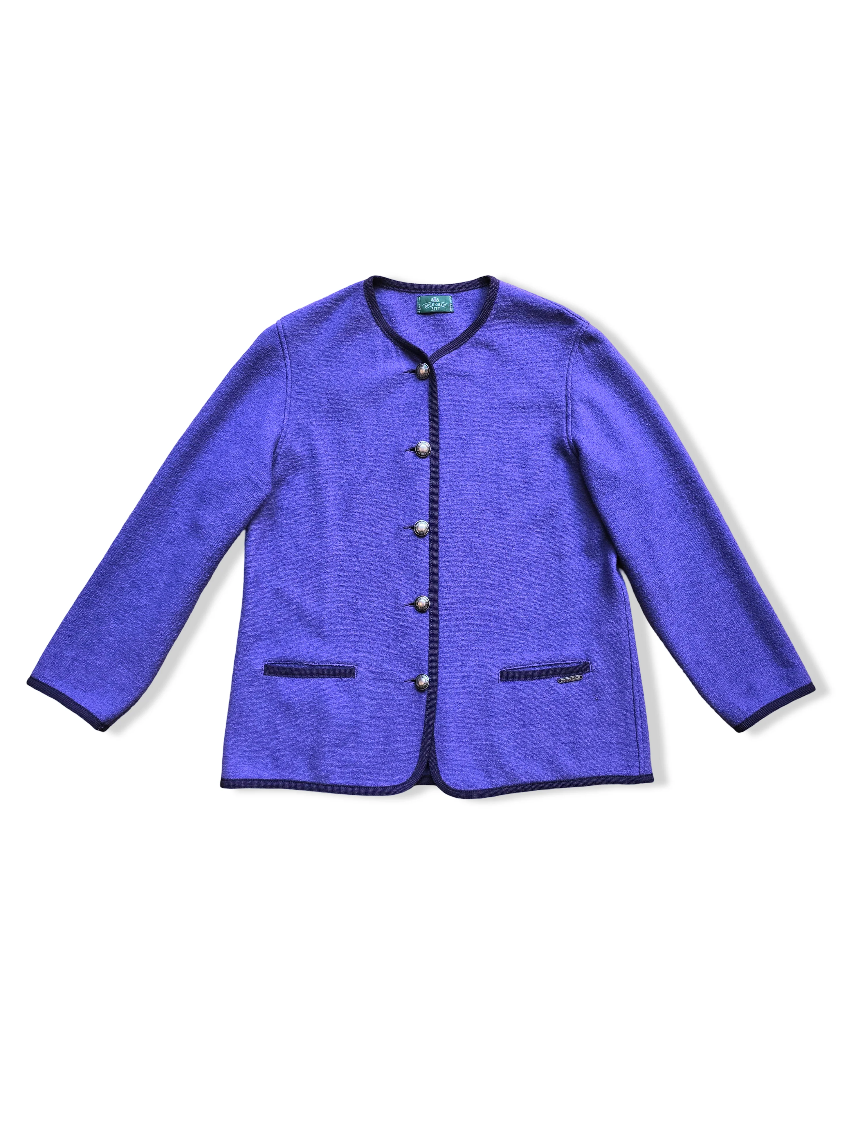 Vintage Pure Wool Austrian Purple Jacket - L/XL