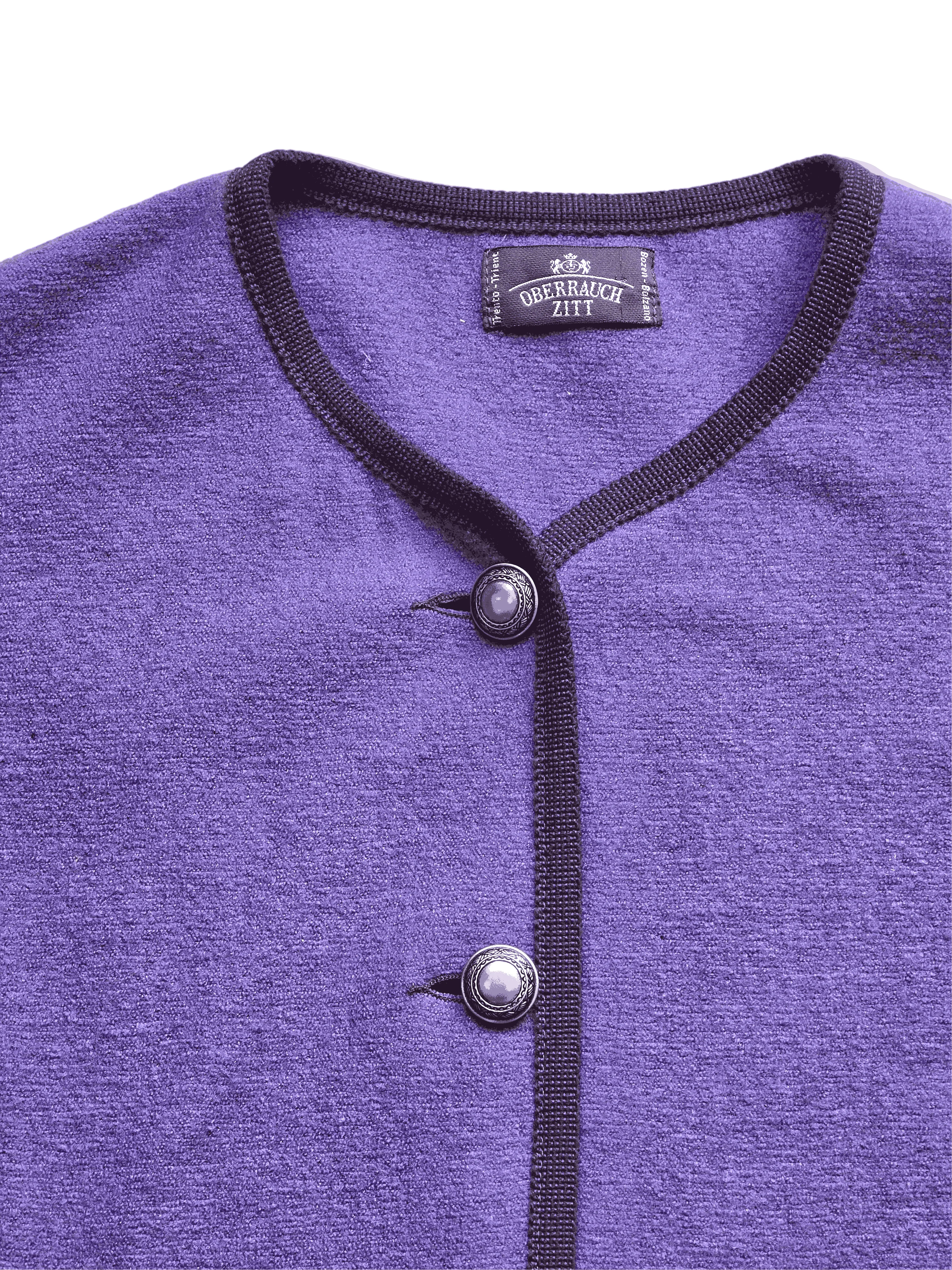Vintage Pure Wool Austrian Purple Jacket - L/XL - Image 5