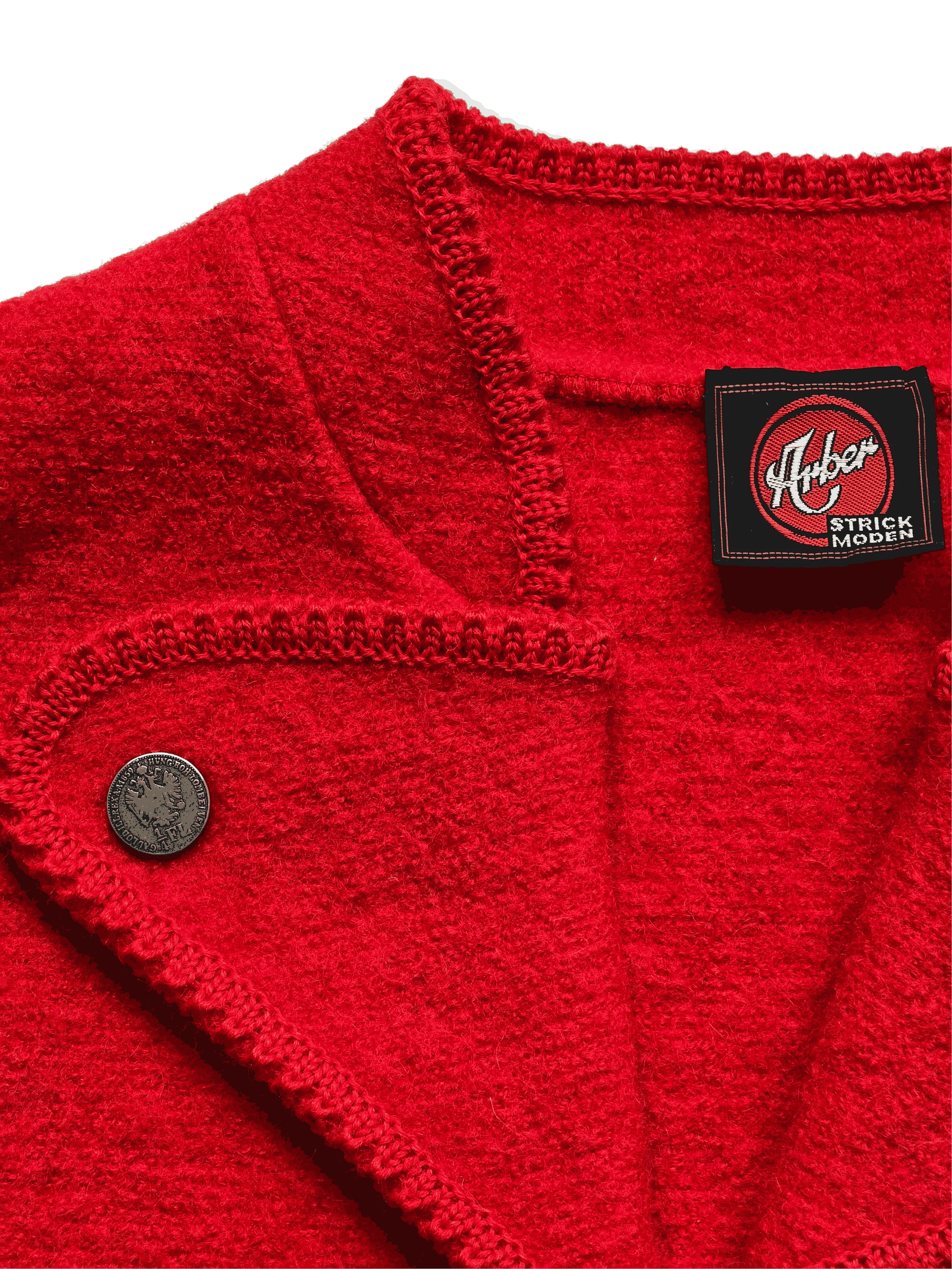 Vintage Pure Wool Austrian Red Blazer Jacket - XS/S - Image 7