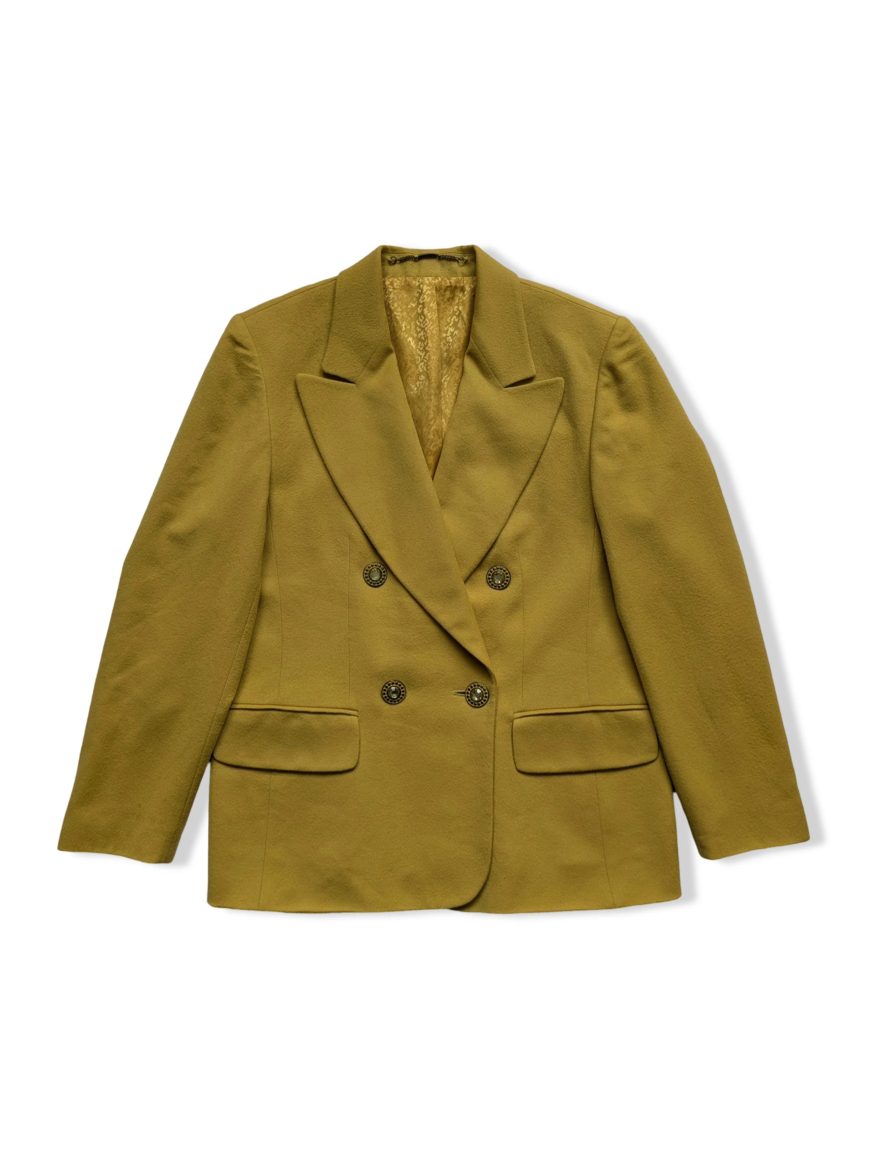 Vintage Pure Wool Mustard Yellow Blazer - S/M