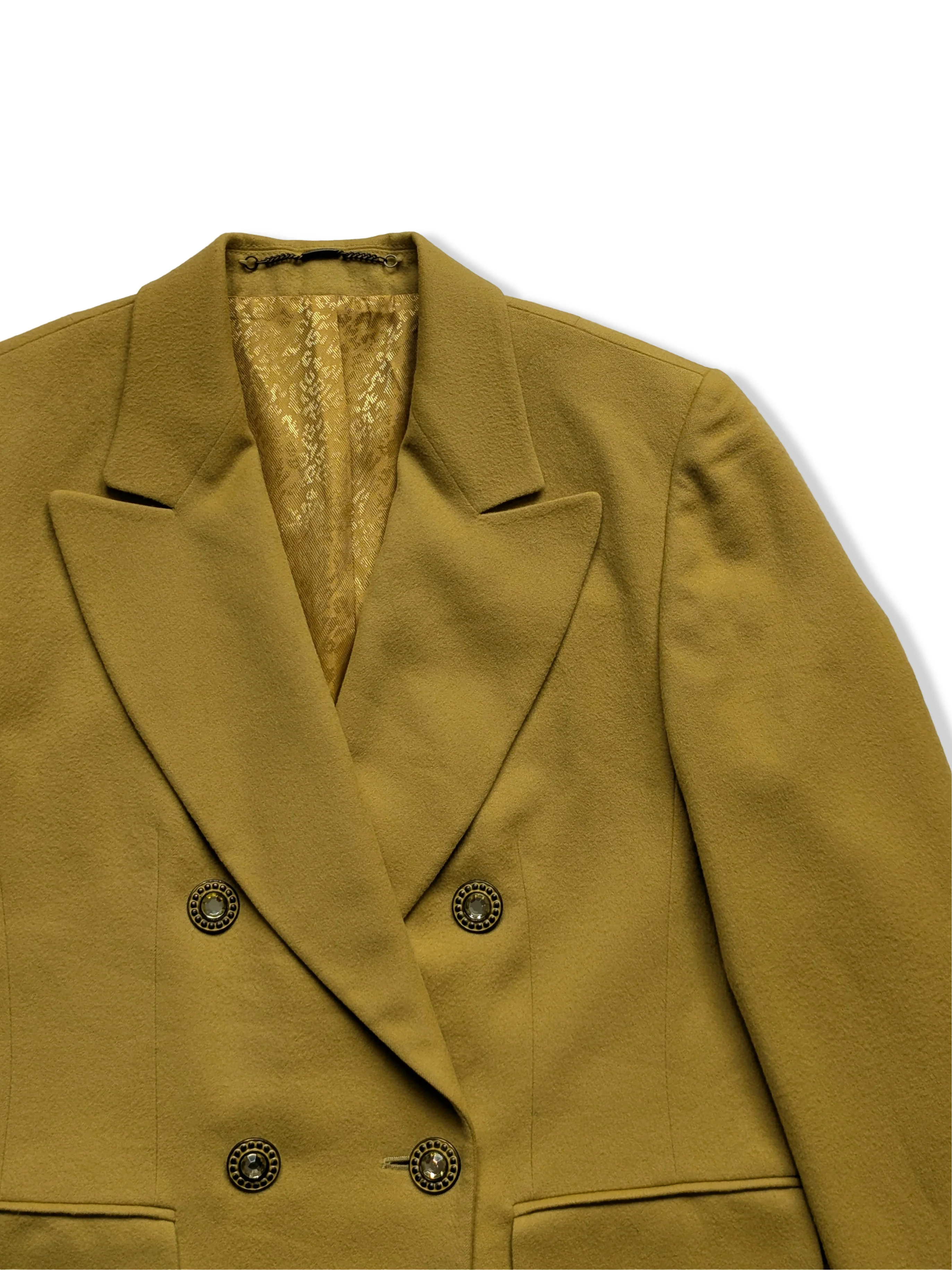 Vintage Pure Wool Mustard Yellow Blazer - S/M - Image 4