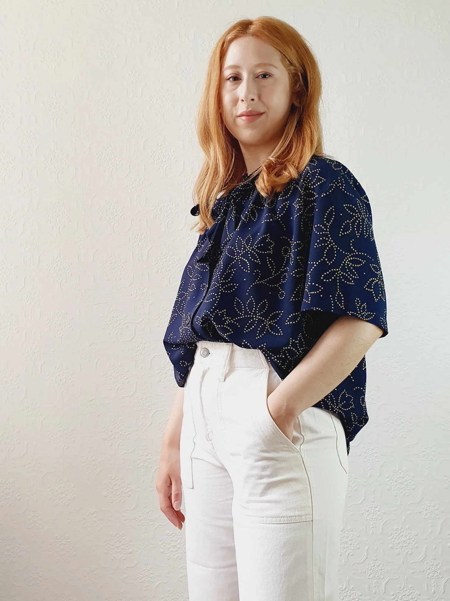 Vintage Pussy Bow Blouse - XXL - Image 2