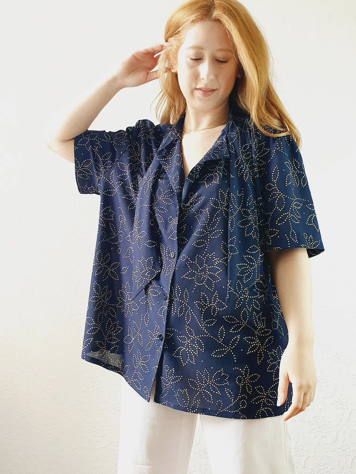 Vintage Pussy Bow Blouse - XXL - Image 5