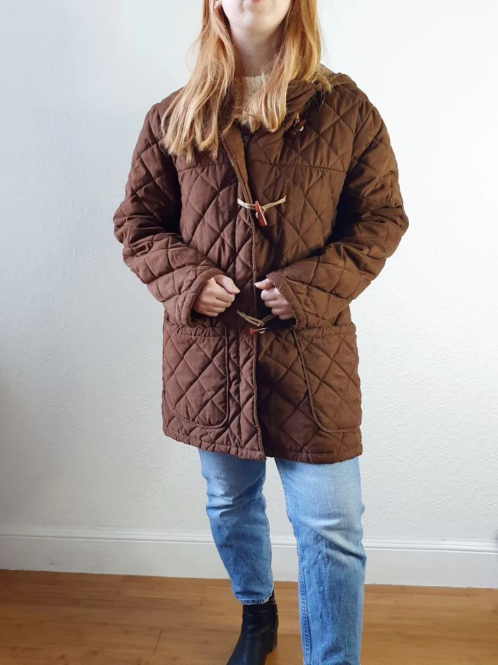 Vintage Quilted Brown Jacket - M - Image 10