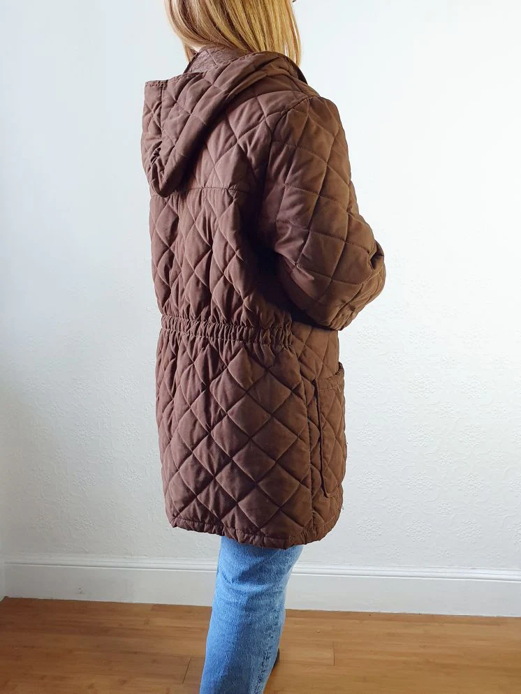 Vintage Quilted Brown Jacket - M - Image 12