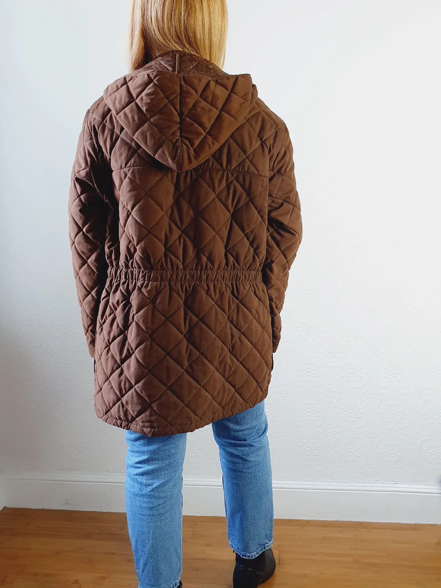 Vintage Quilted Brown Jacket - M - Image 14