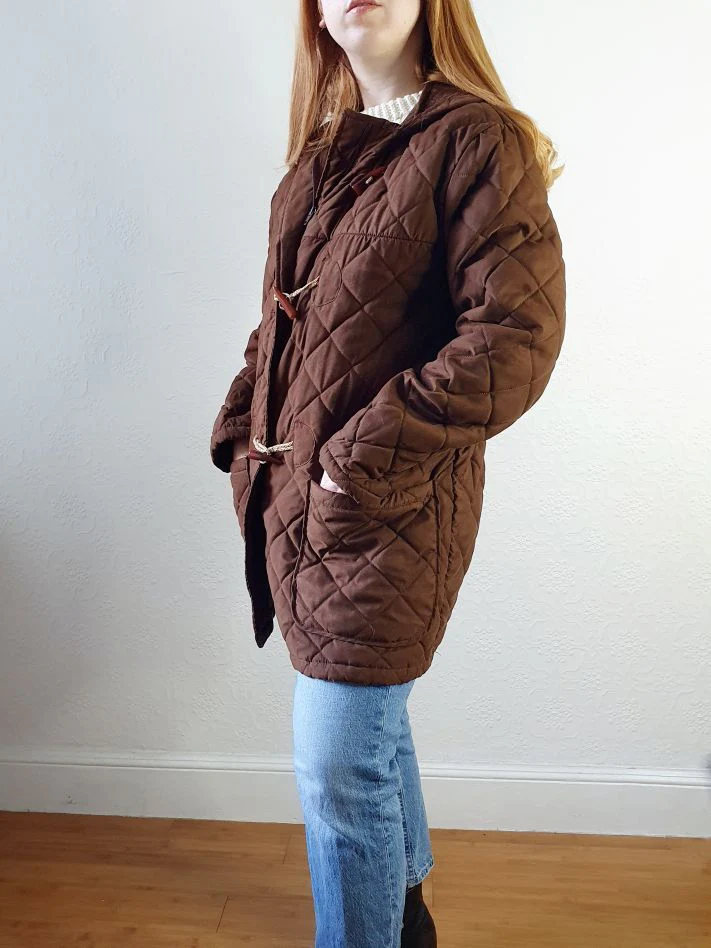 Vintage Quilted Brown Jacket - M - Image 6