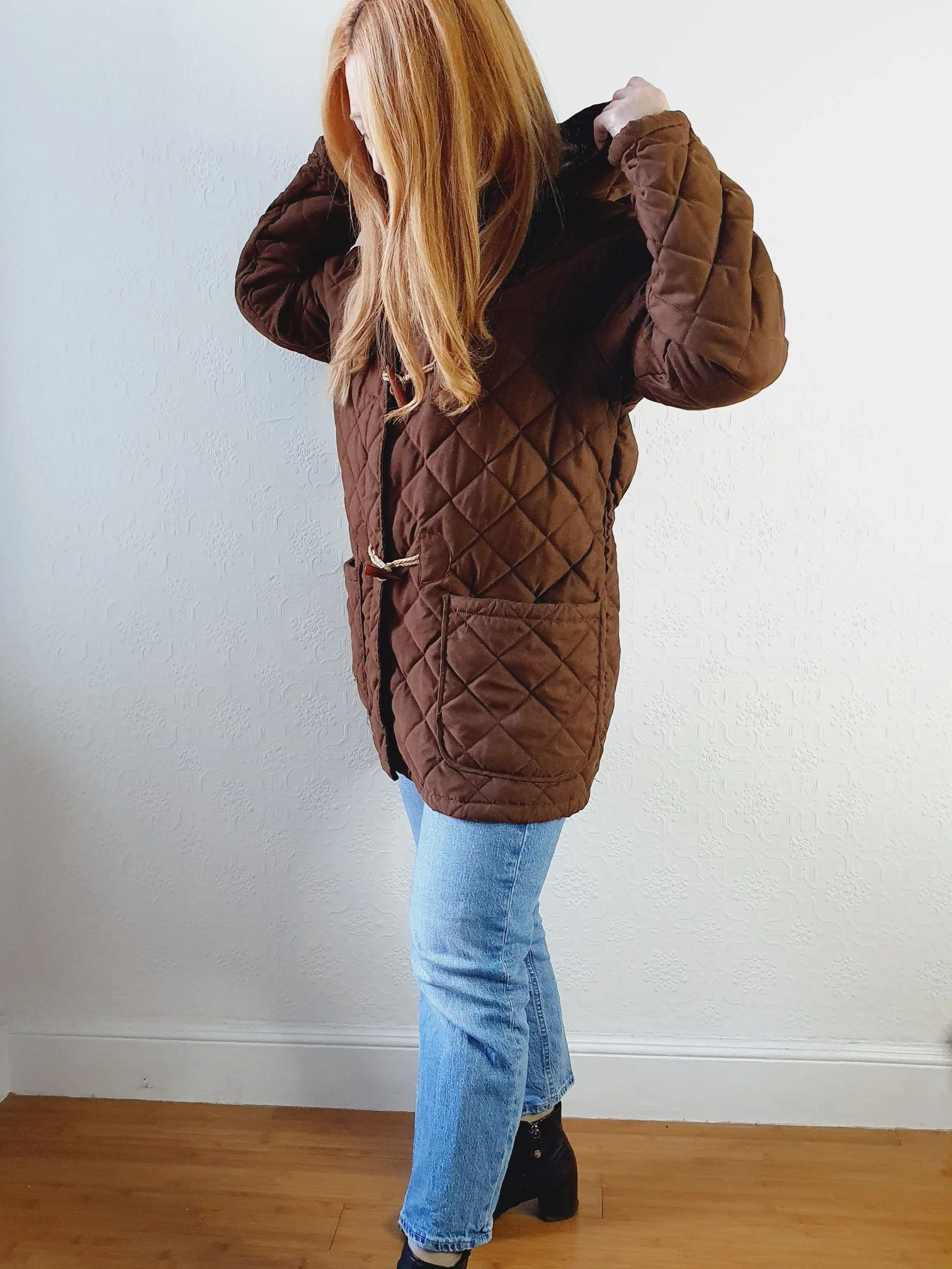 Vintage Quilted Brown Jacket - M - Image 8