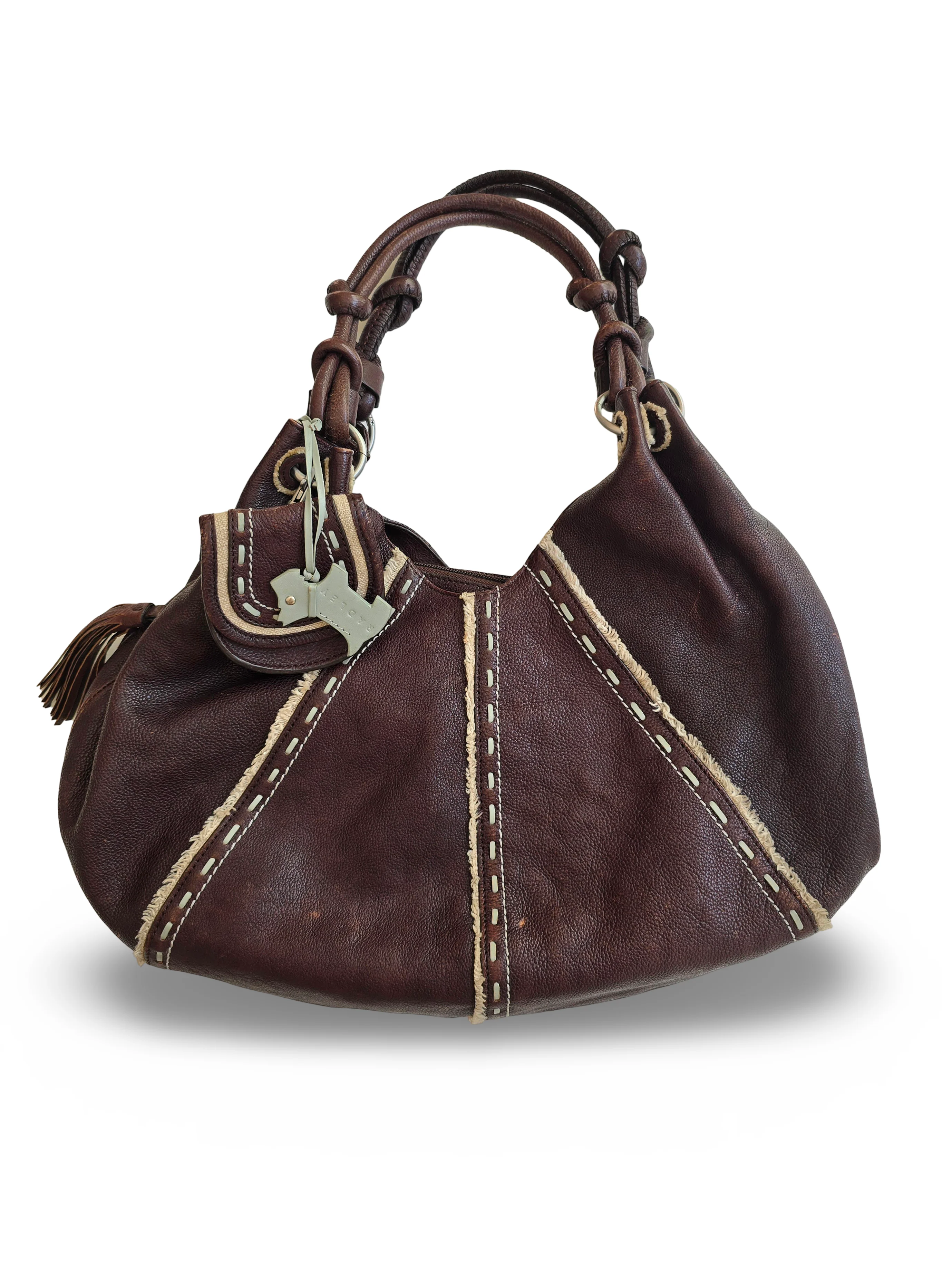 Vintage Radley Brown Leather Handbag